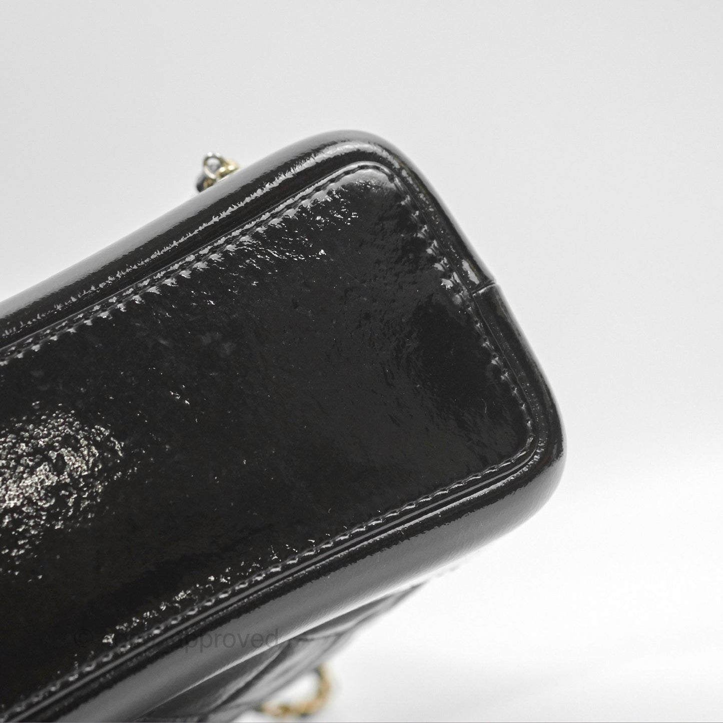 Chanel Small Gabrielle Backpack Black Patent Goatskin