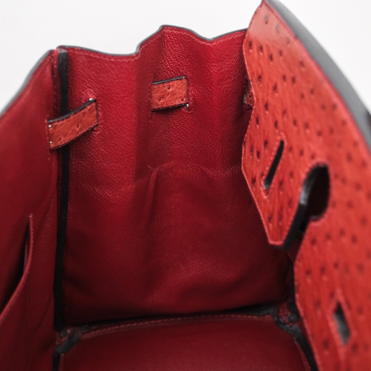 Hermès Birkin 35 Rouge H Ostrich Palladium Hardware