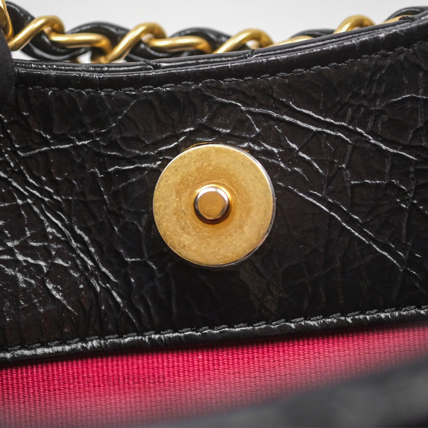 Chanel Medium Quilted Wavy CC Hobo Black Patent Aged Gold Hardware