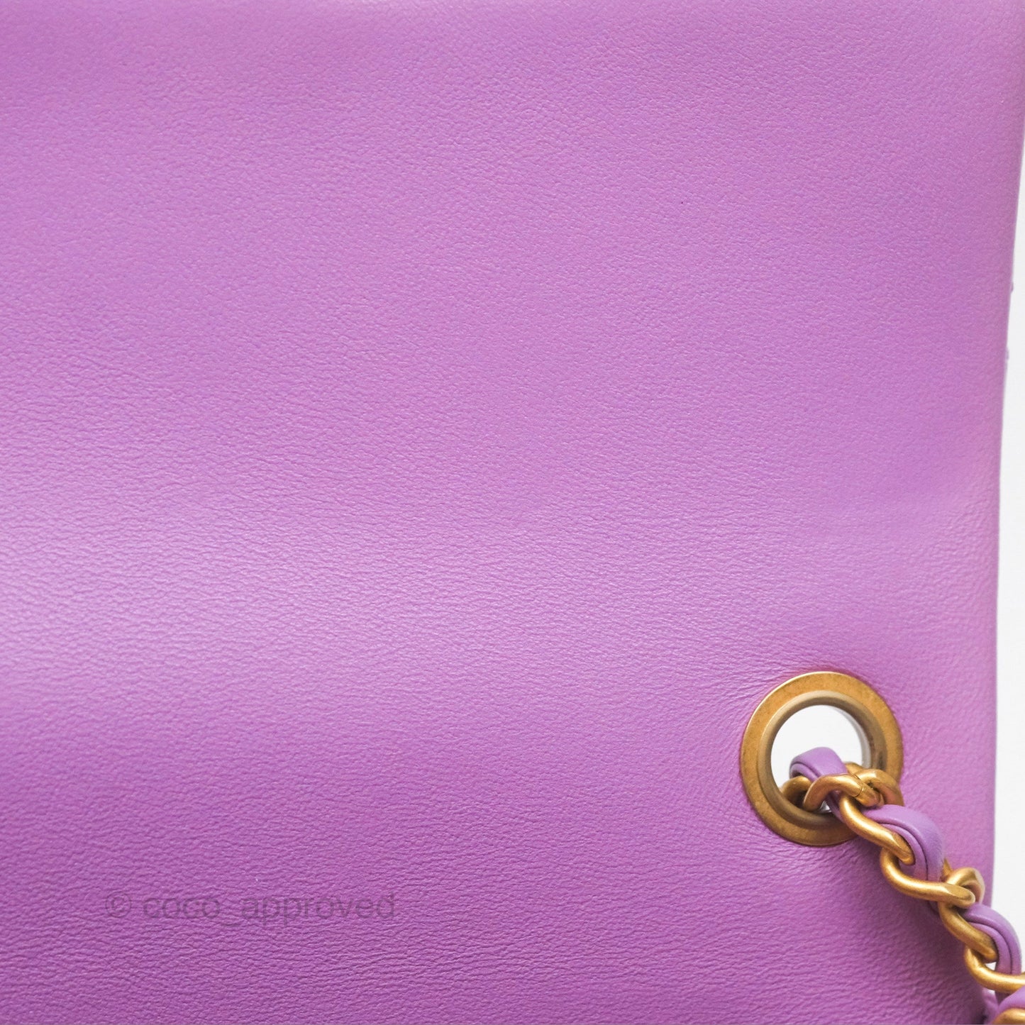 Chanel Mini Rectangular Pearl Crush Quilted Purple Lambskin Aged Gold Hardware