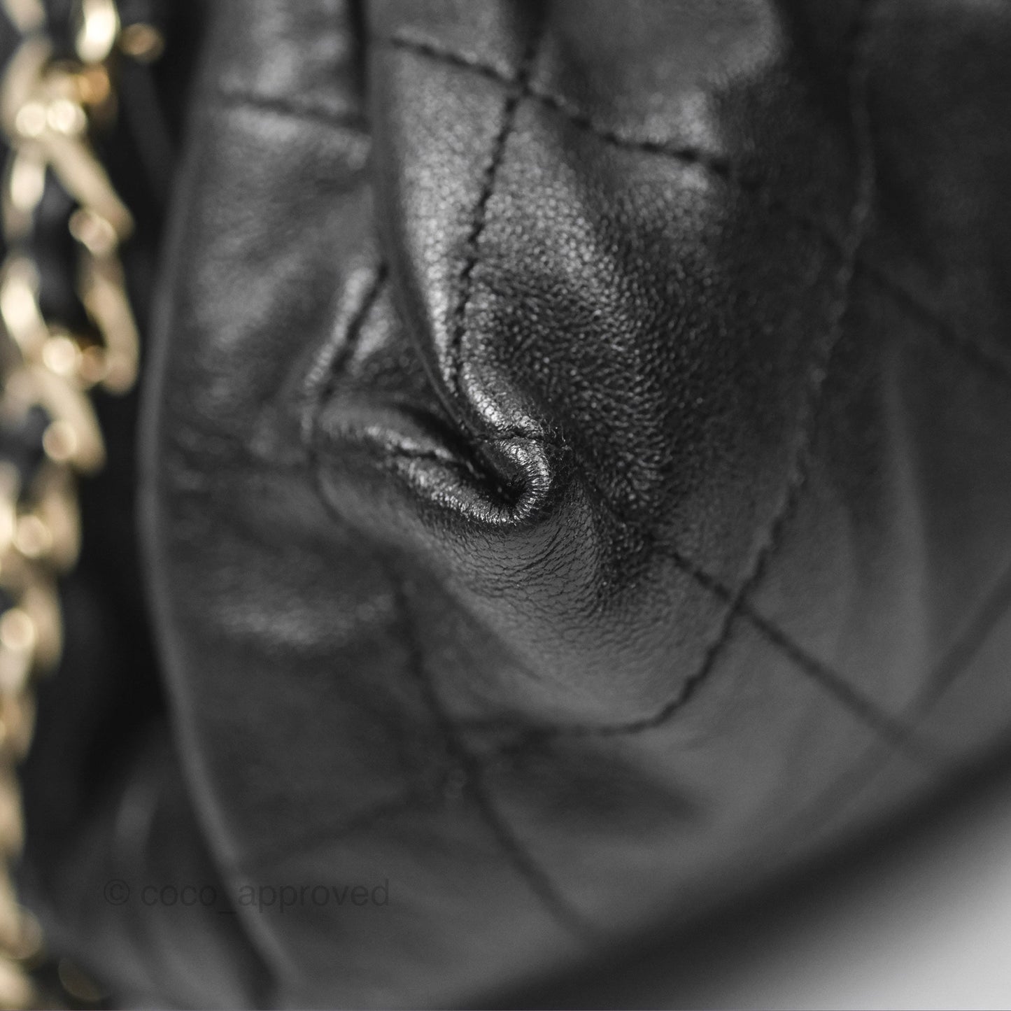 Chanel Quilted Clutch with Chain Black Lambskin Gold Hardware