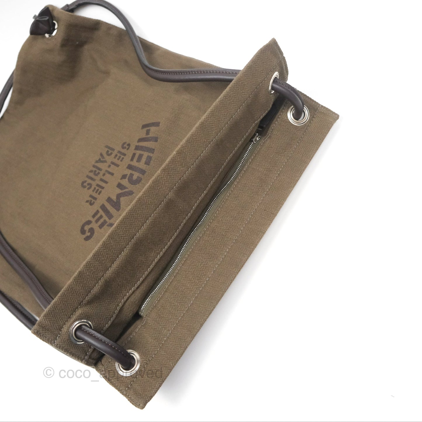 Hermès 2-way Maline Bag Khaki Canvas