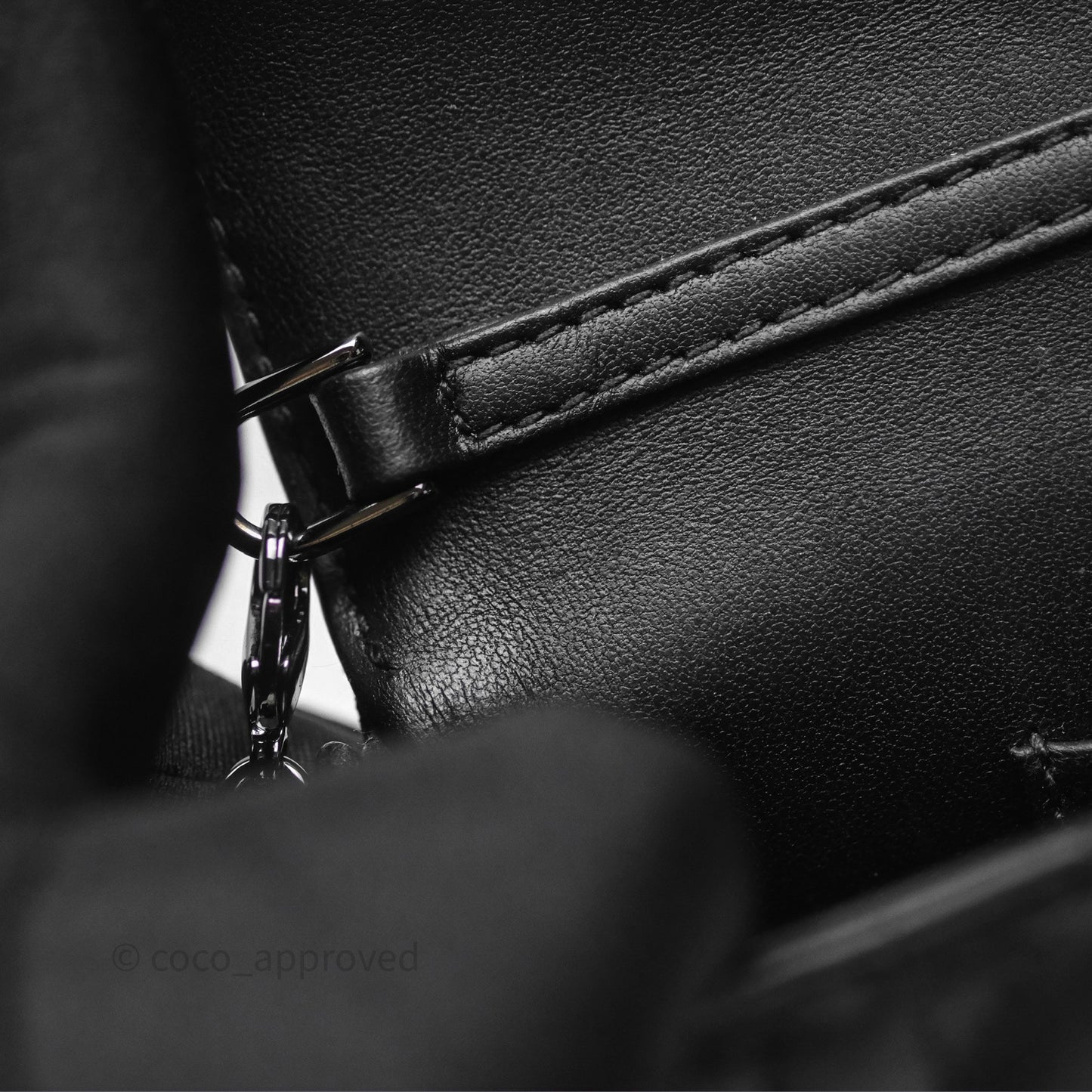 Christian Dior Dior Talk Phone Pouch Black Cannage Lambskin
