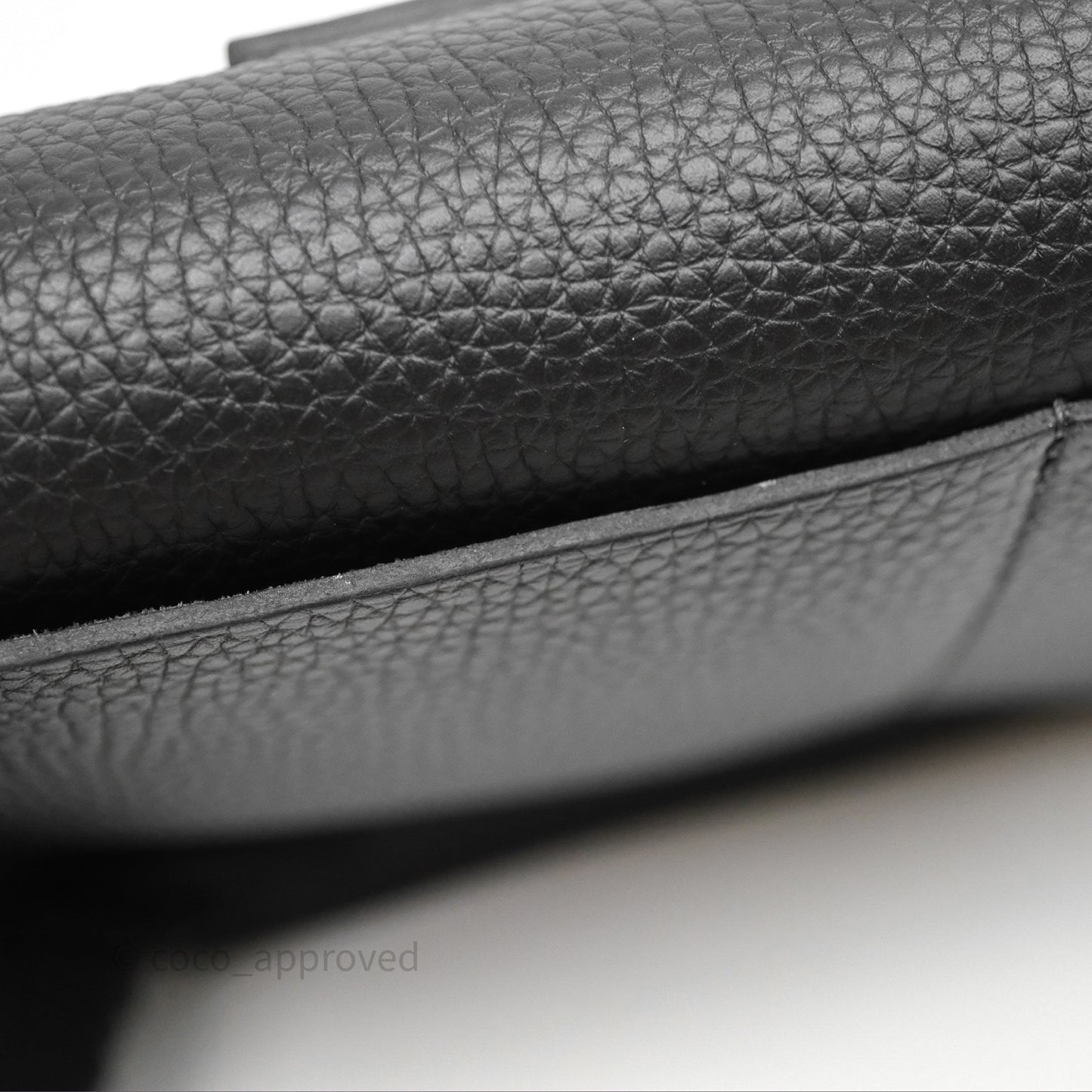 Hermès Halzan 25 Black Noir 89 Clemence Palladium Hardware