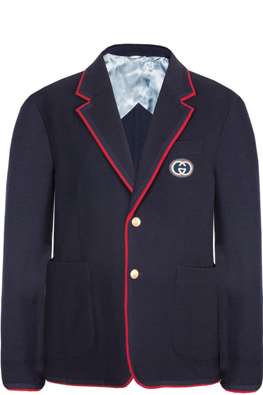 Luxury Gucci Trending 2025 Knit Jacket Blue