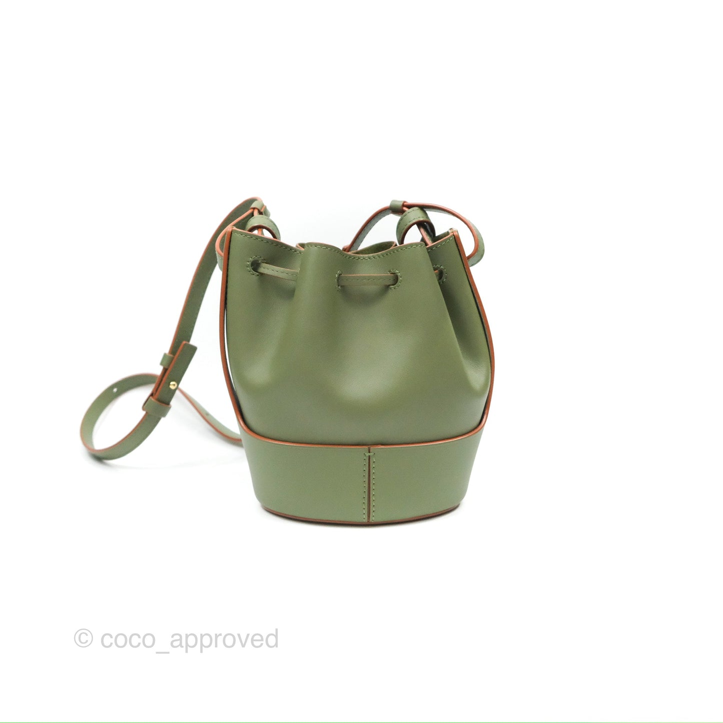 Loewe Mini Balloon Bucket Bag Green Calfskin
