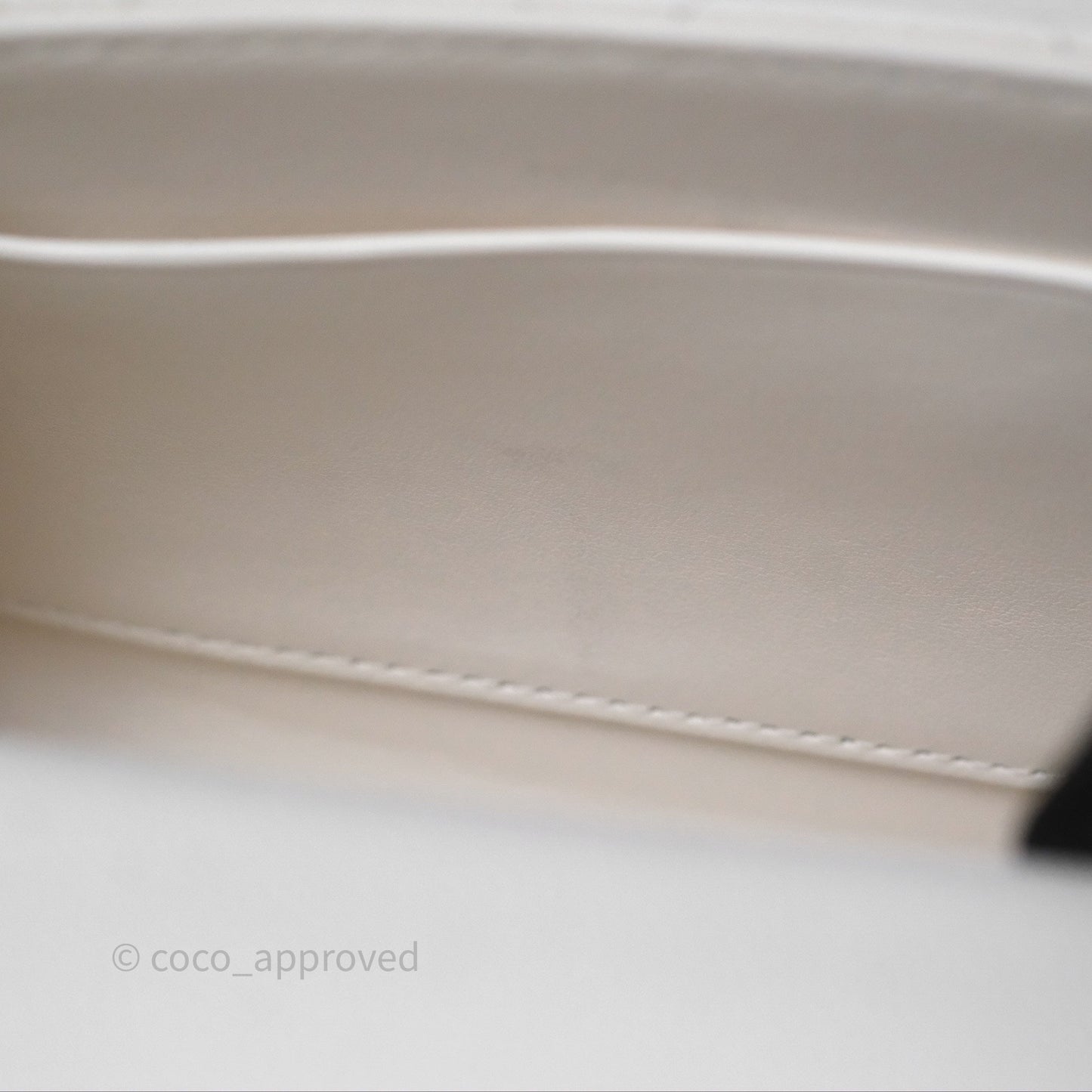 Chanel Small Top Handle Clutch with Chain White Caviar Light Gold Hardware 23P