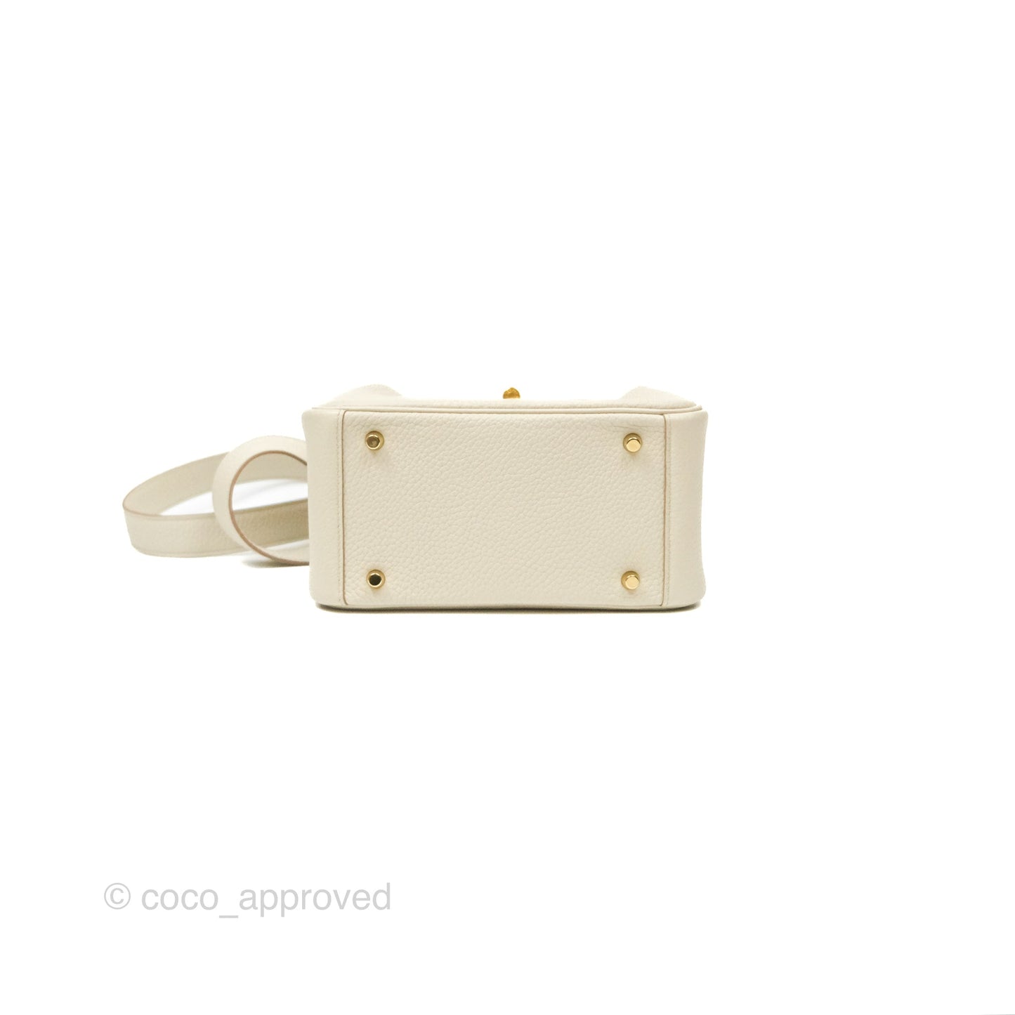 Hermès Mini Lindy 20 Beton Clemence Gold Hardware
