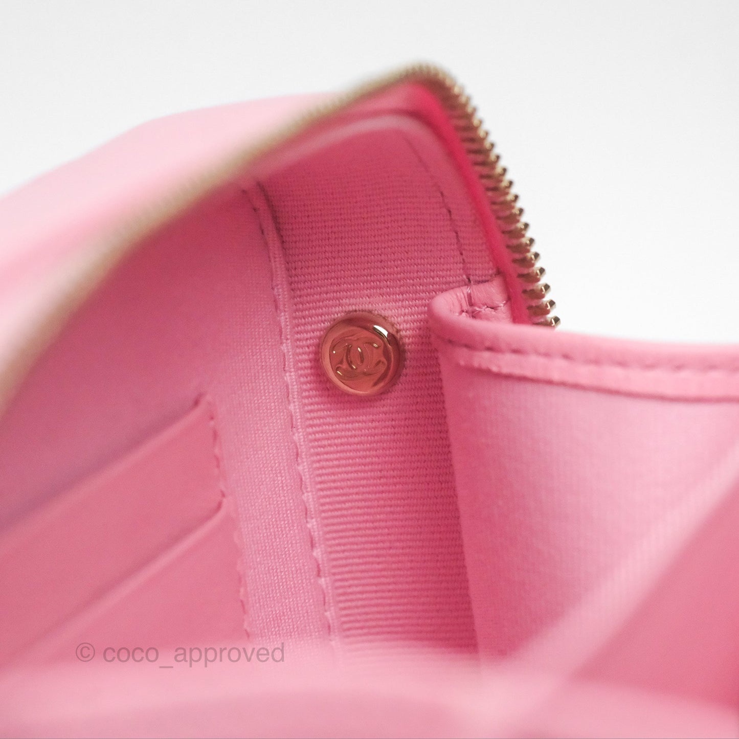 Chanel Camera Case Quilted Pink Lambskin Gold Hardware