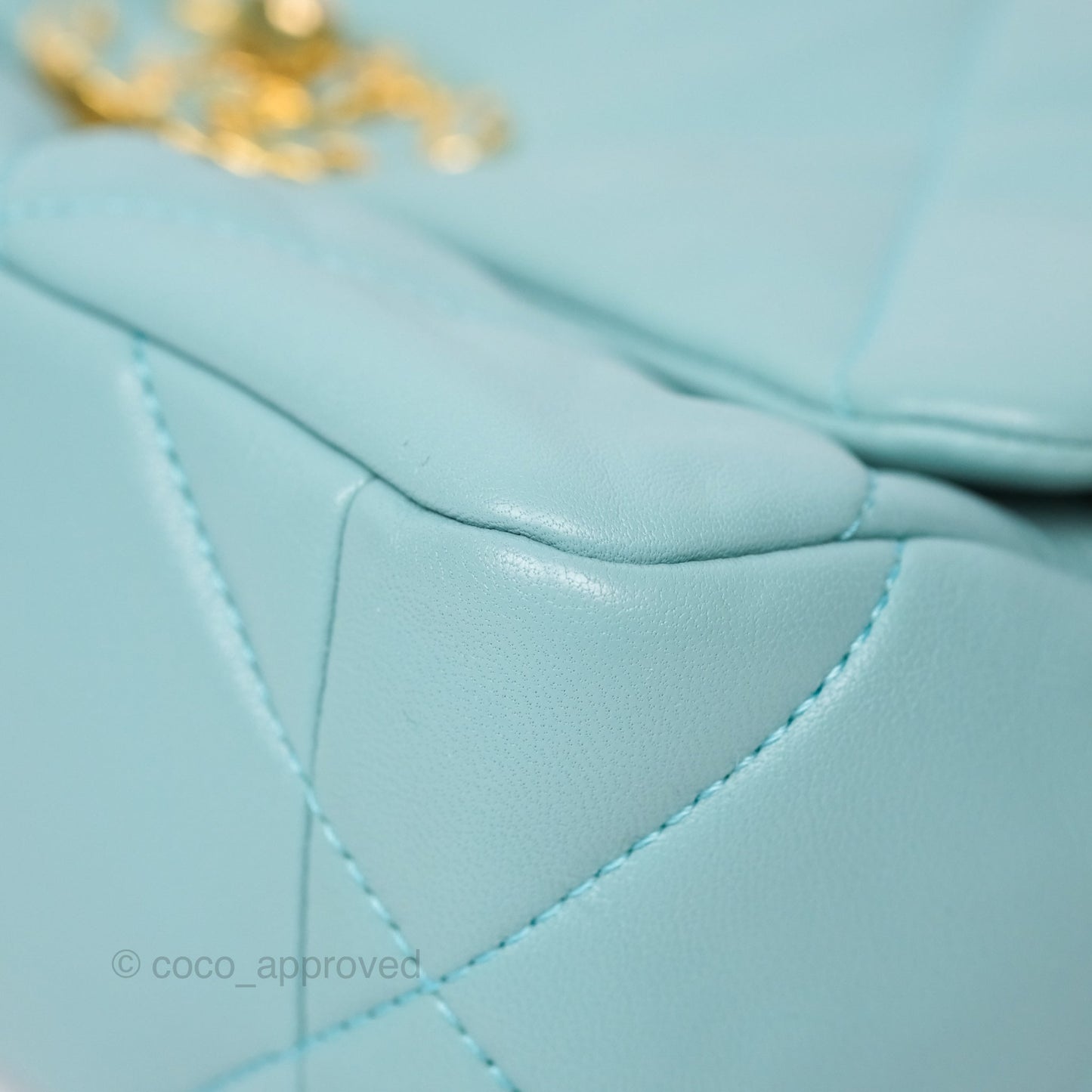 Chanel 19 Small Tiffany Blue Mixed Hardware