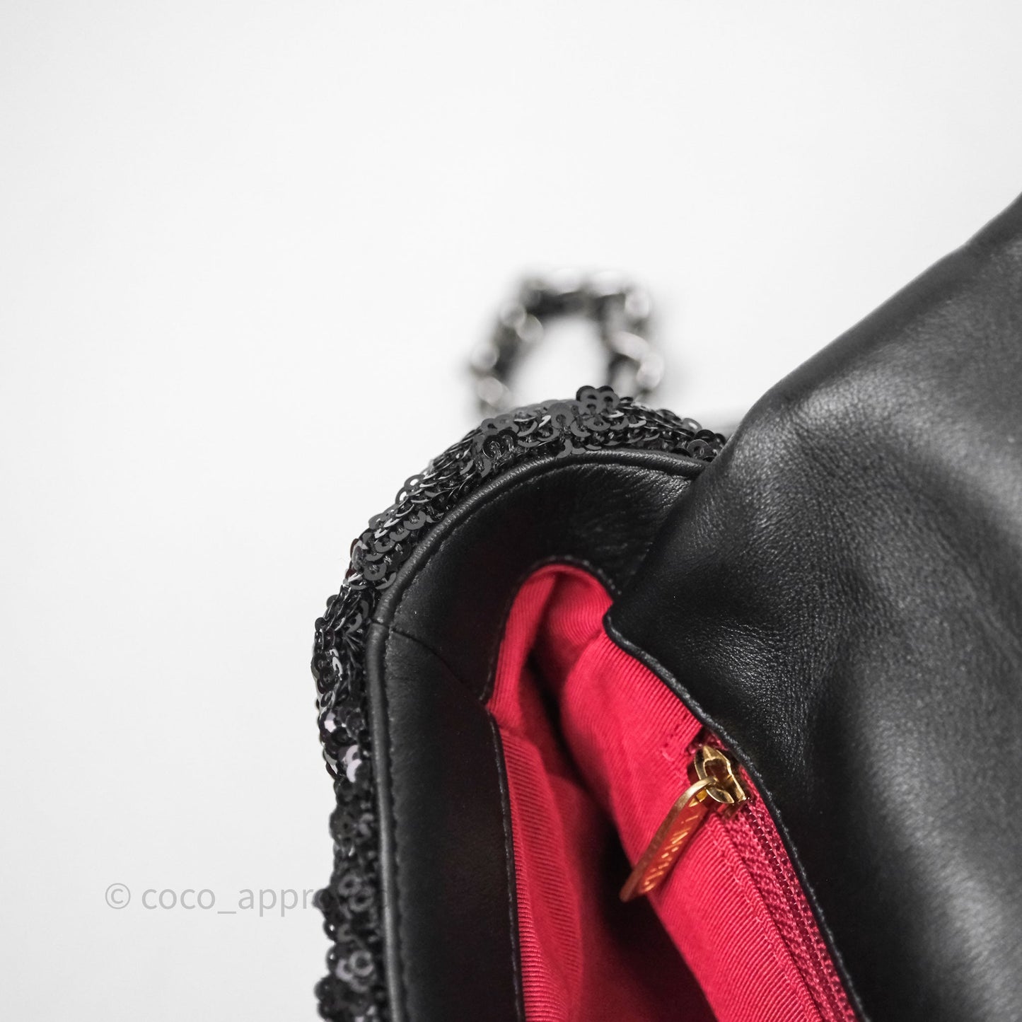 Chanel 19 Small Sequin Black Mixed Hardware