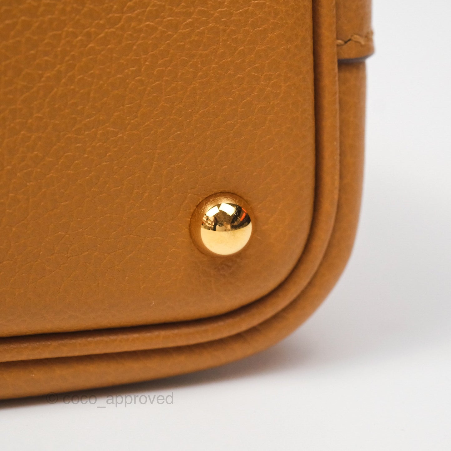 Hermès Bolide Mini 1923 Evercolor Caramel 28/ Mauve Pale 09 Gold Hardware