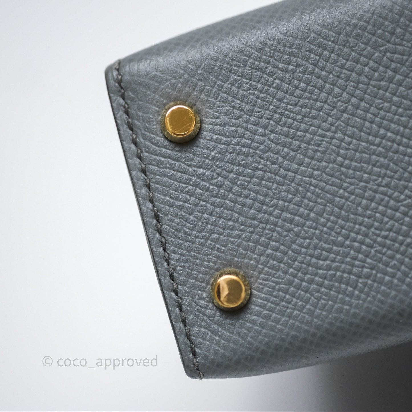 Hermès Mini Kelly II Vert Amande 63 Epsom Gold Hardware