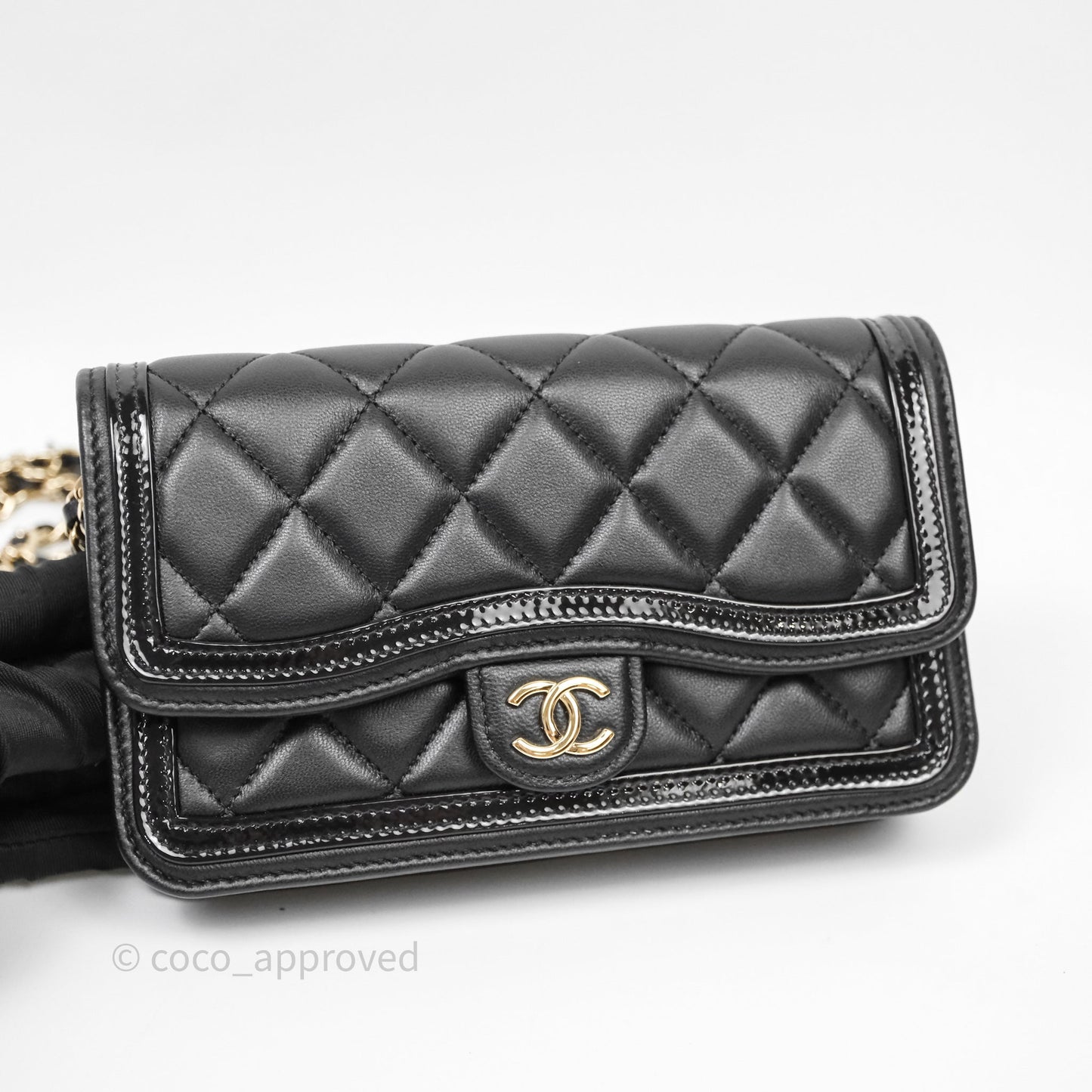 Chanel Mini Flap Bag Black Lambskin Gold Hardware