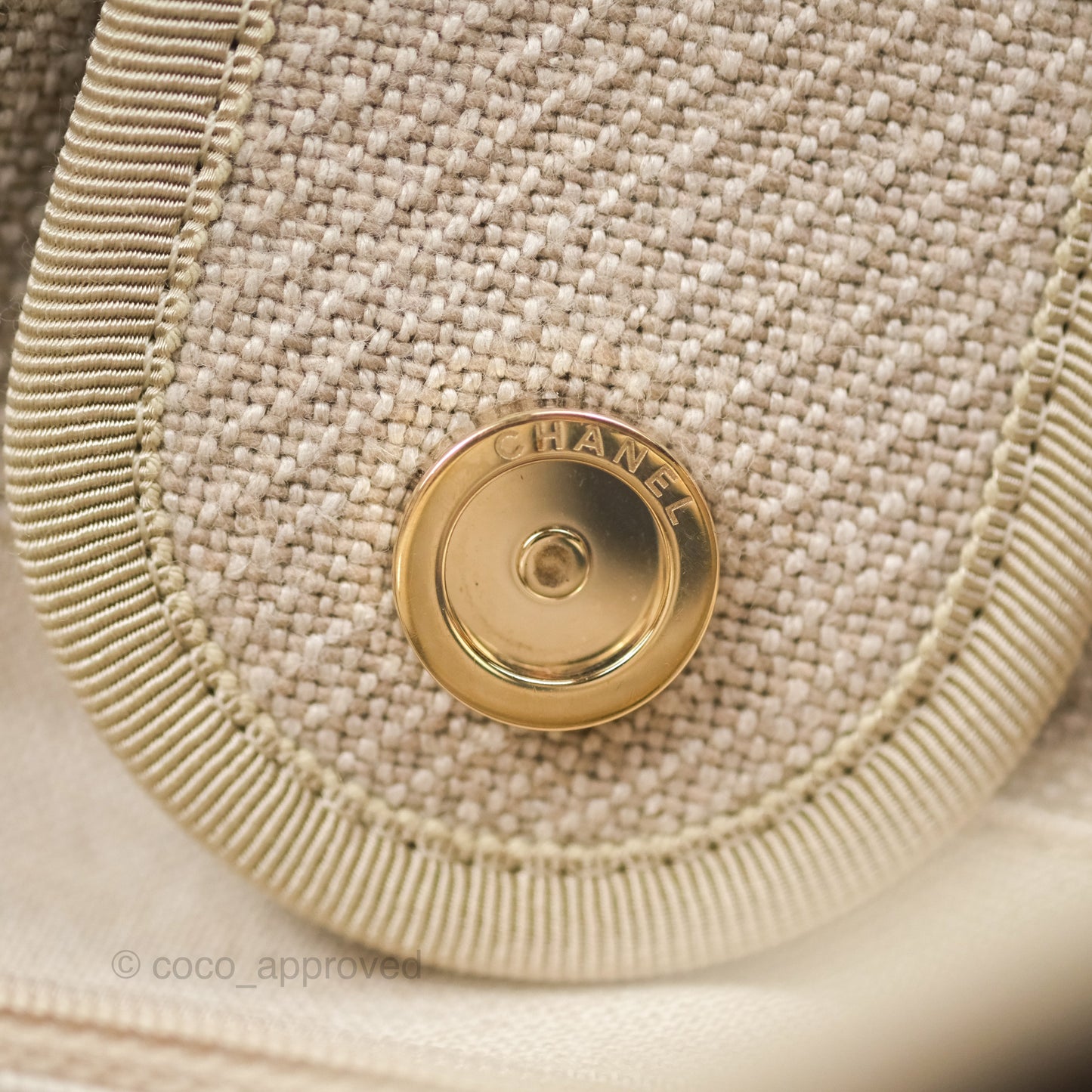 Chanel New Small Deauville Black/Taupe Canvas