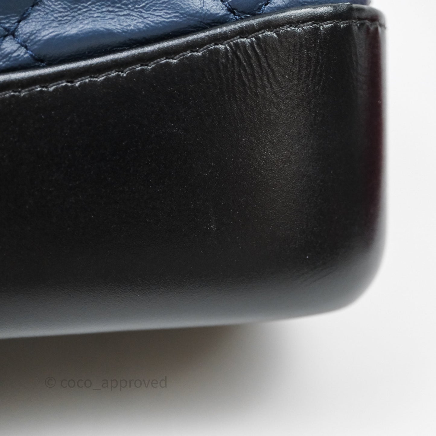 Chanel Small Gabrielle Backpack Quilted Navy Black Aged Calfskin