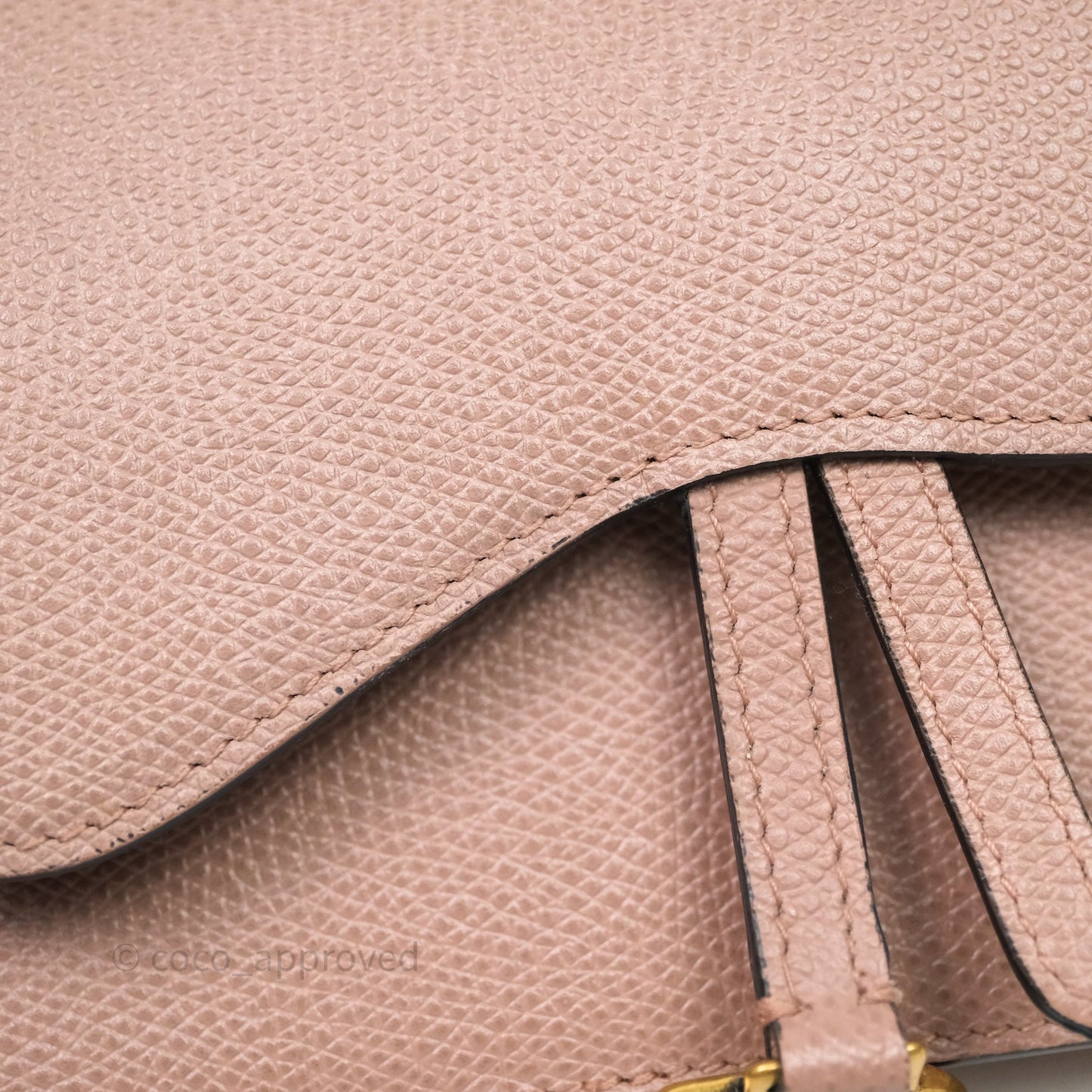 Christian Dior Saddle Belt Pouch Dusty Pink Matte Calfskin Gold Hardware