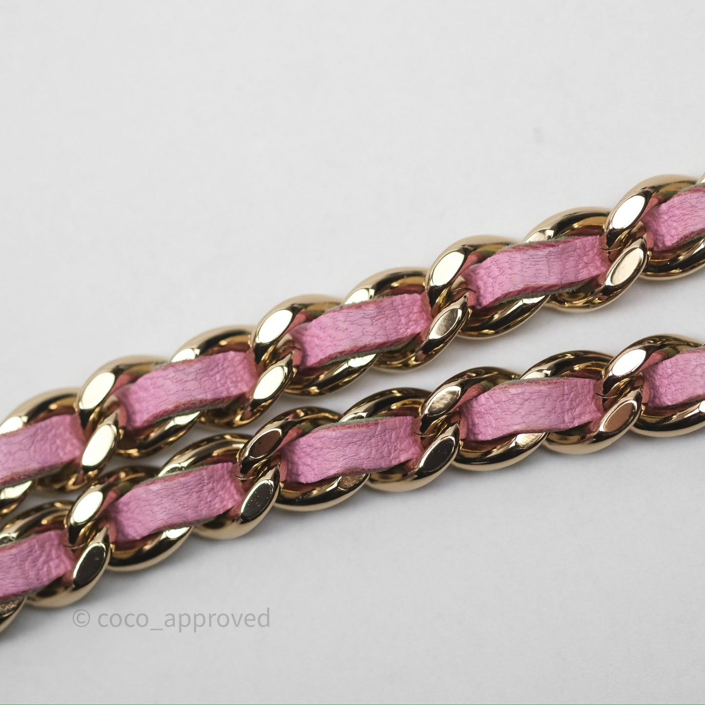 Chanel Mini Handle Clutch With Chain Pink/ Mint Lambskin Gold Hardware 23P