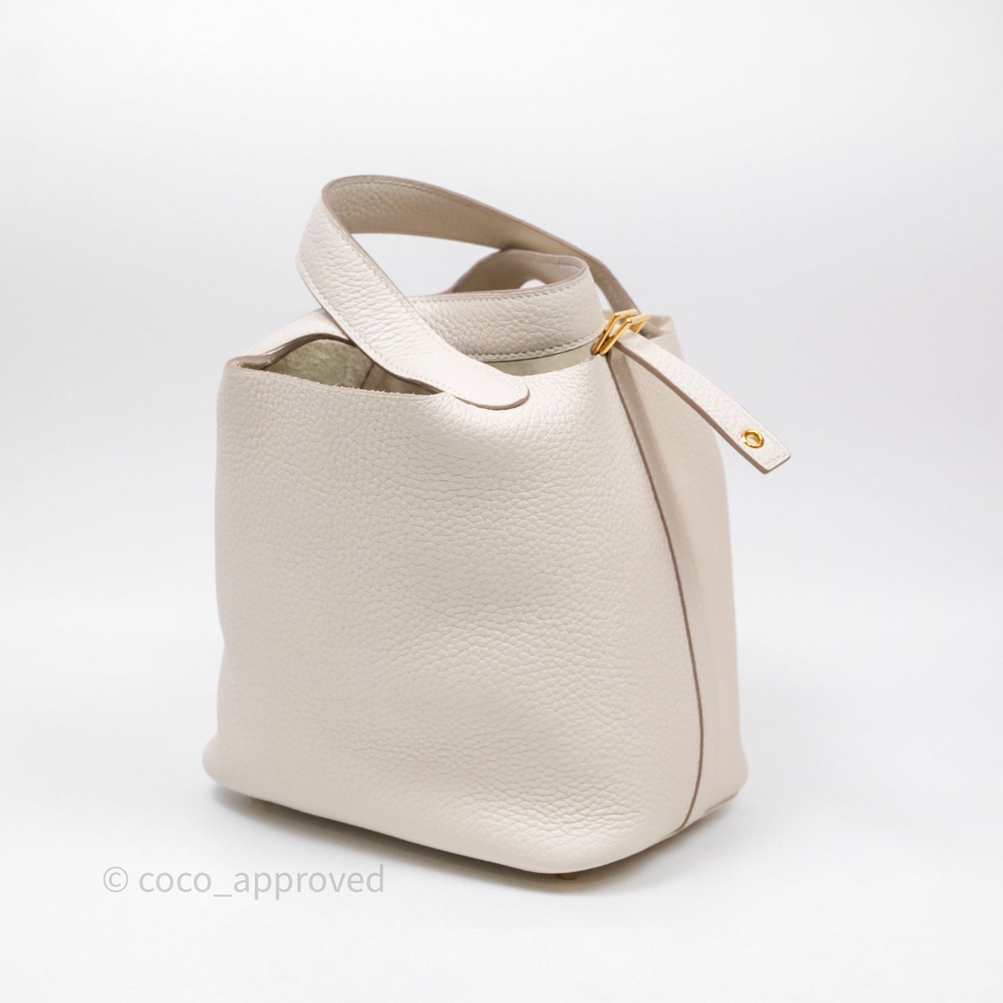 Hermès Picotin 18 Beton 8L Clemence Gold Hardware