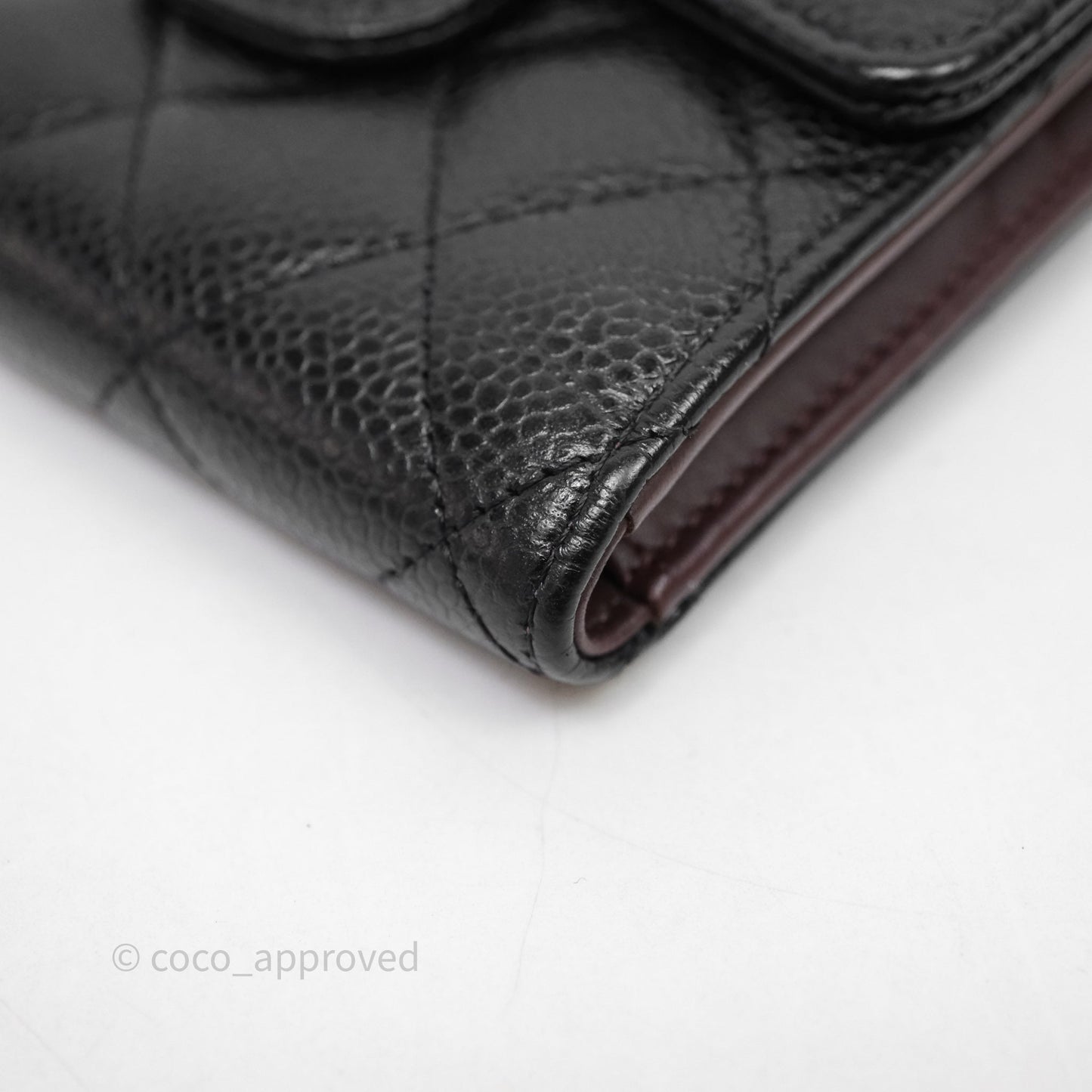 Chanel Classic Short Flap Wallet Black Caviar Gold Hardware