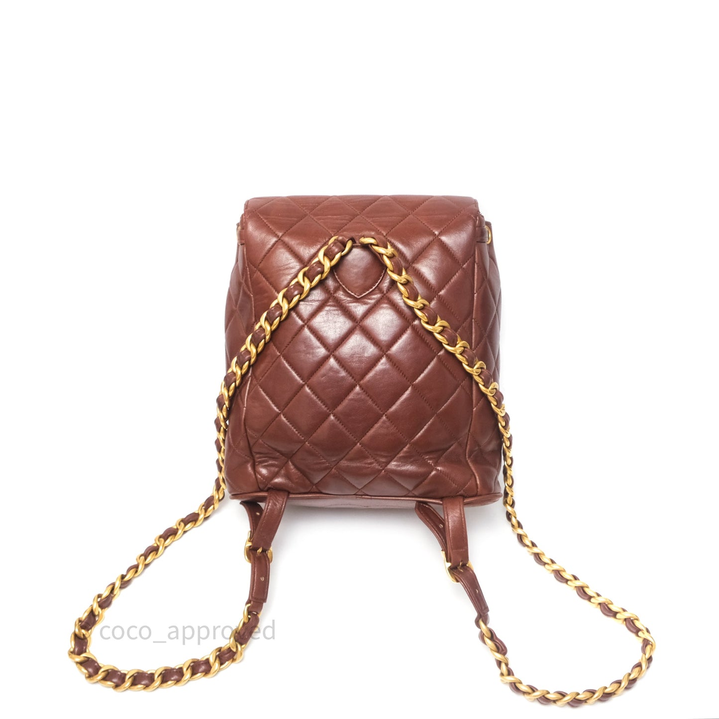 Chanel Vintage CC Duma Backpack Brown Lambskin 24K Gold Hardware