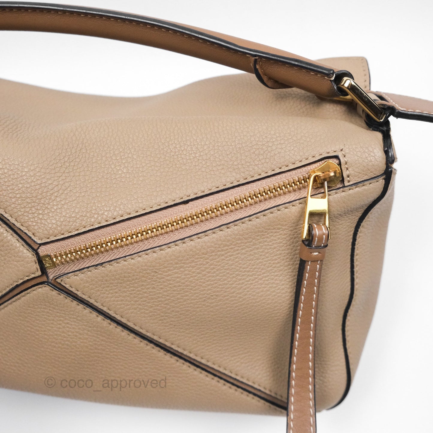 Loewe Small Puzzle Bag Sand Mink Grained Calfskin