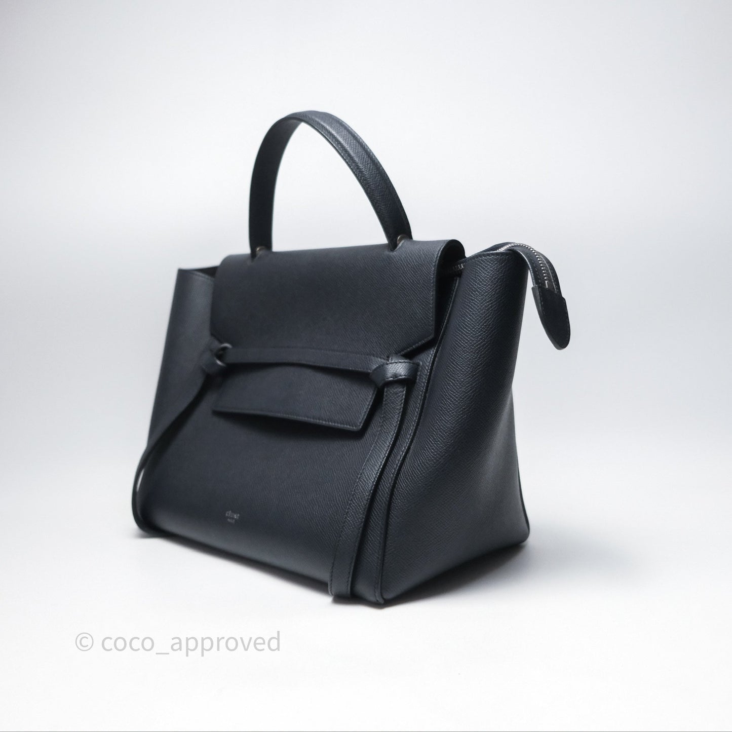 Celine Mini Belt Bag Navy Grained Calfskin Silver Hardware
