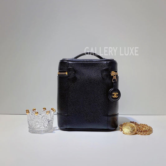 No.3302-Chanel Vintage Caviar Vanity Case