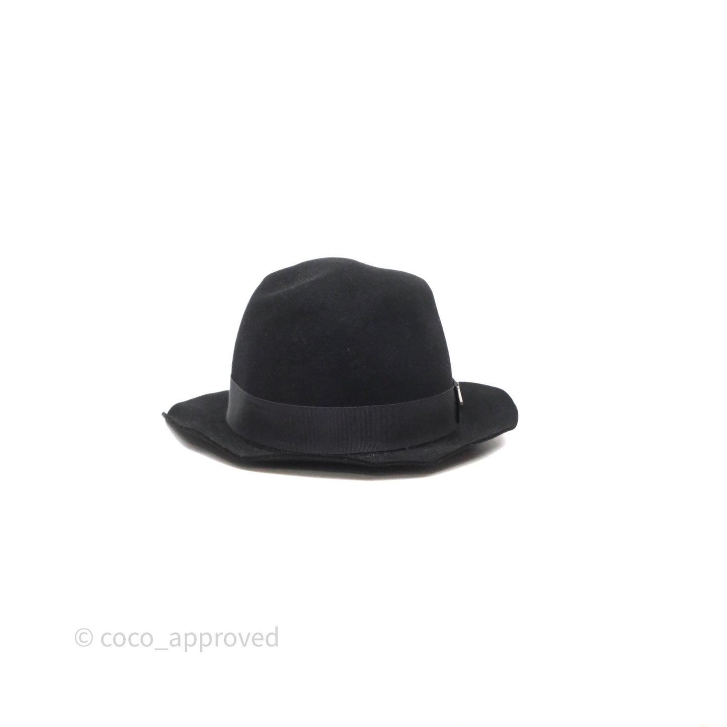 Hermès Black Trilby Hat Size 59
