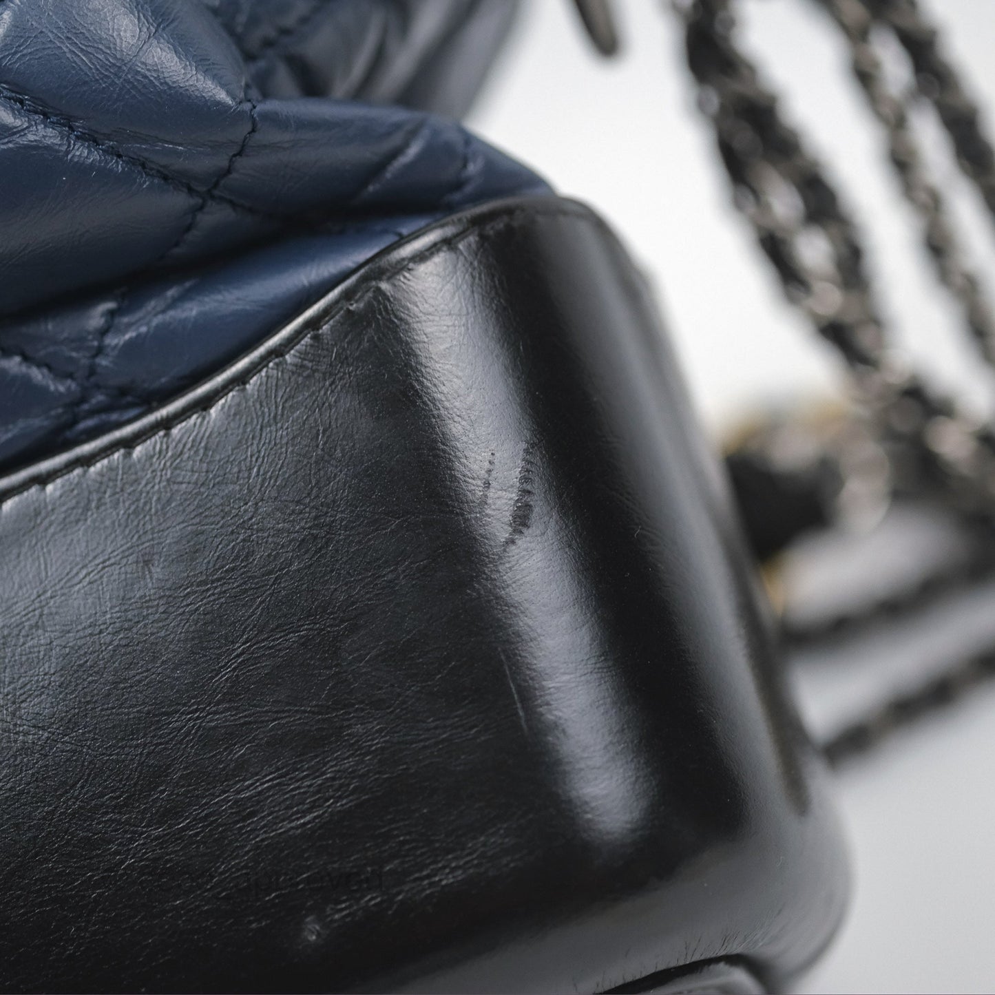 Chanel Large Gabrielle Hobo Navy Black Aged Calfskin Mixed Hardware