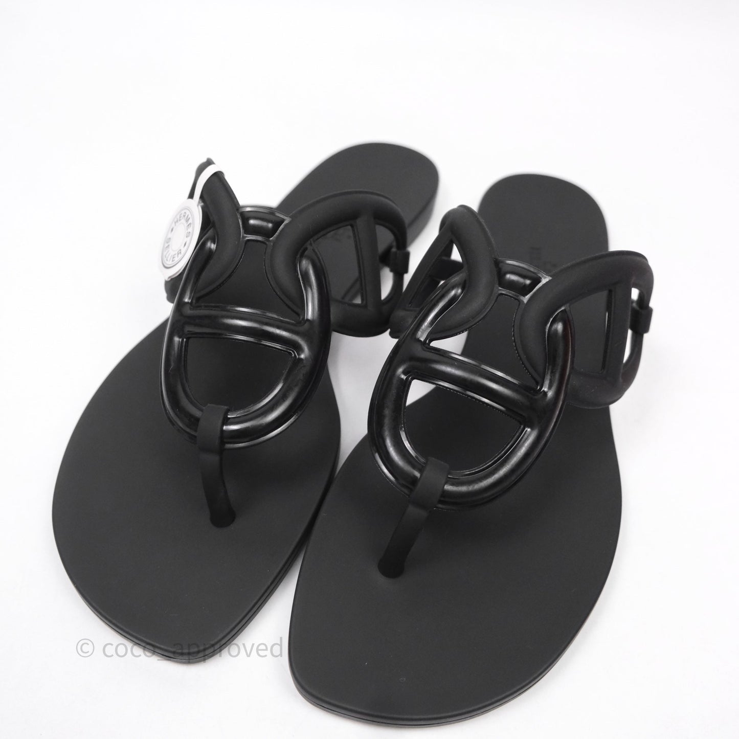 Hermes Egerie Sandal Noir Size 37