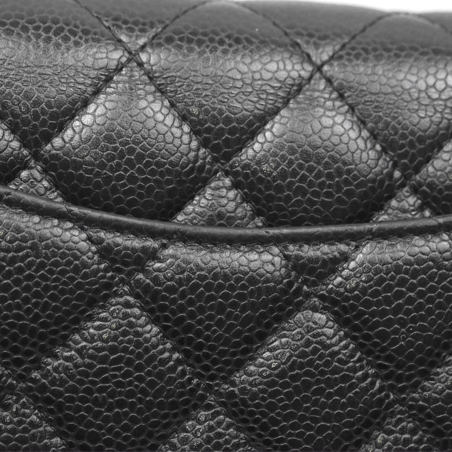 Chanel Classic Quilted Wallet On Chain WOC Black Caviar Gold Hardware