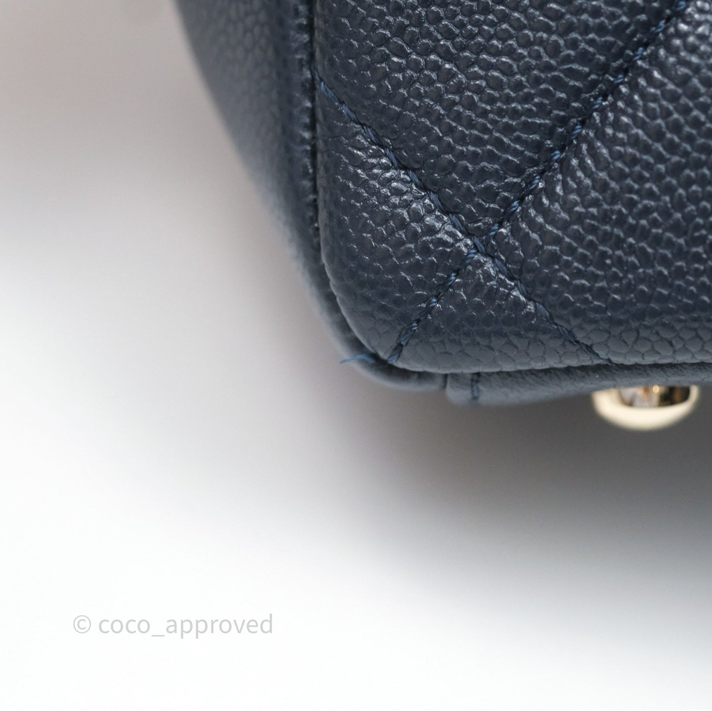 Chanel Quilted Small Business Affinity Flap Navy Caviar Gold Hardware
