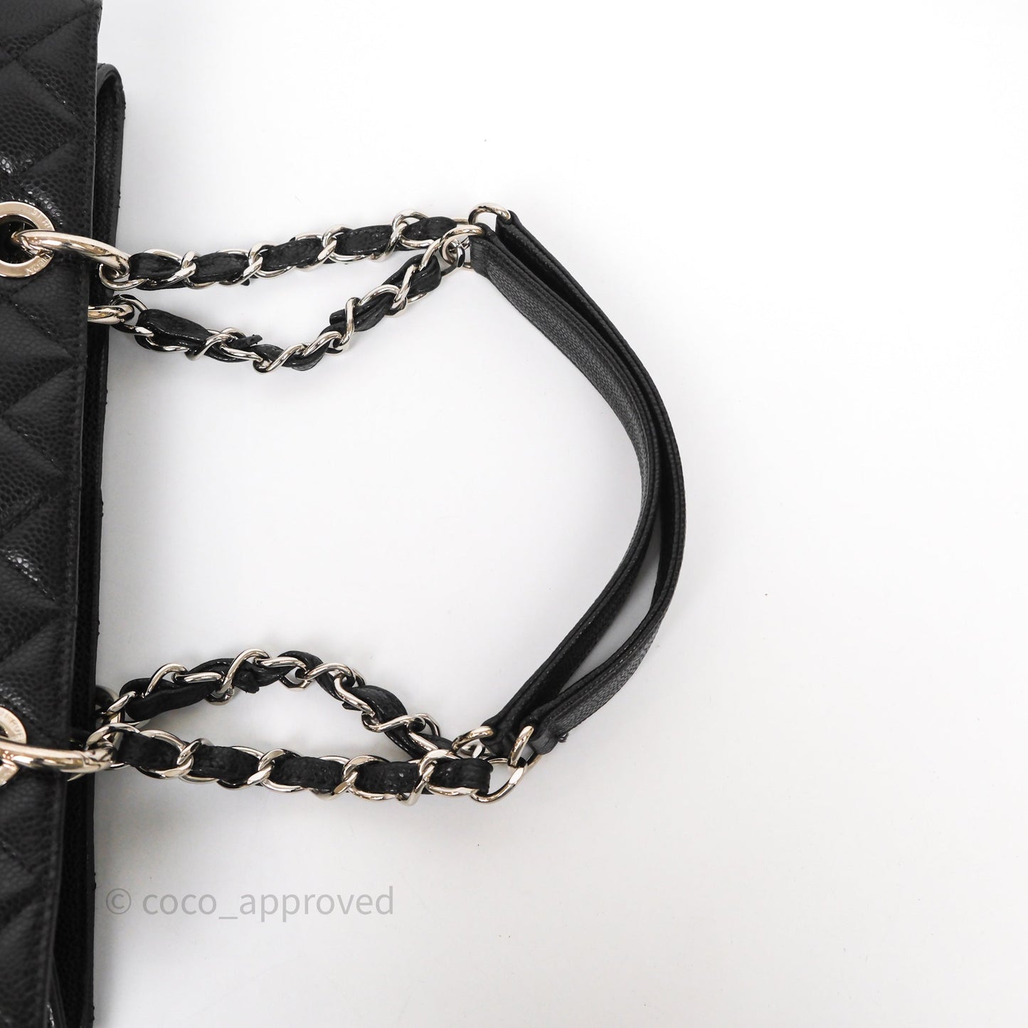 Chanel GST Black Caviar Silver Hardware