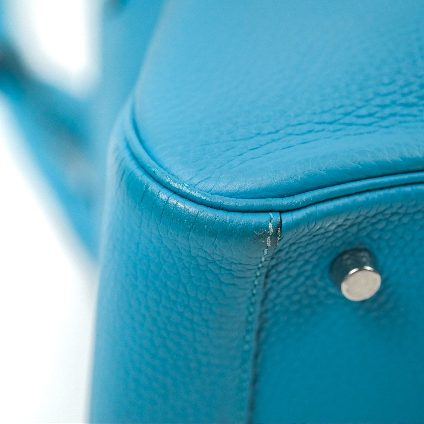 Hermès Lindy 34 Blue Paon Clemence Palladium Hardware