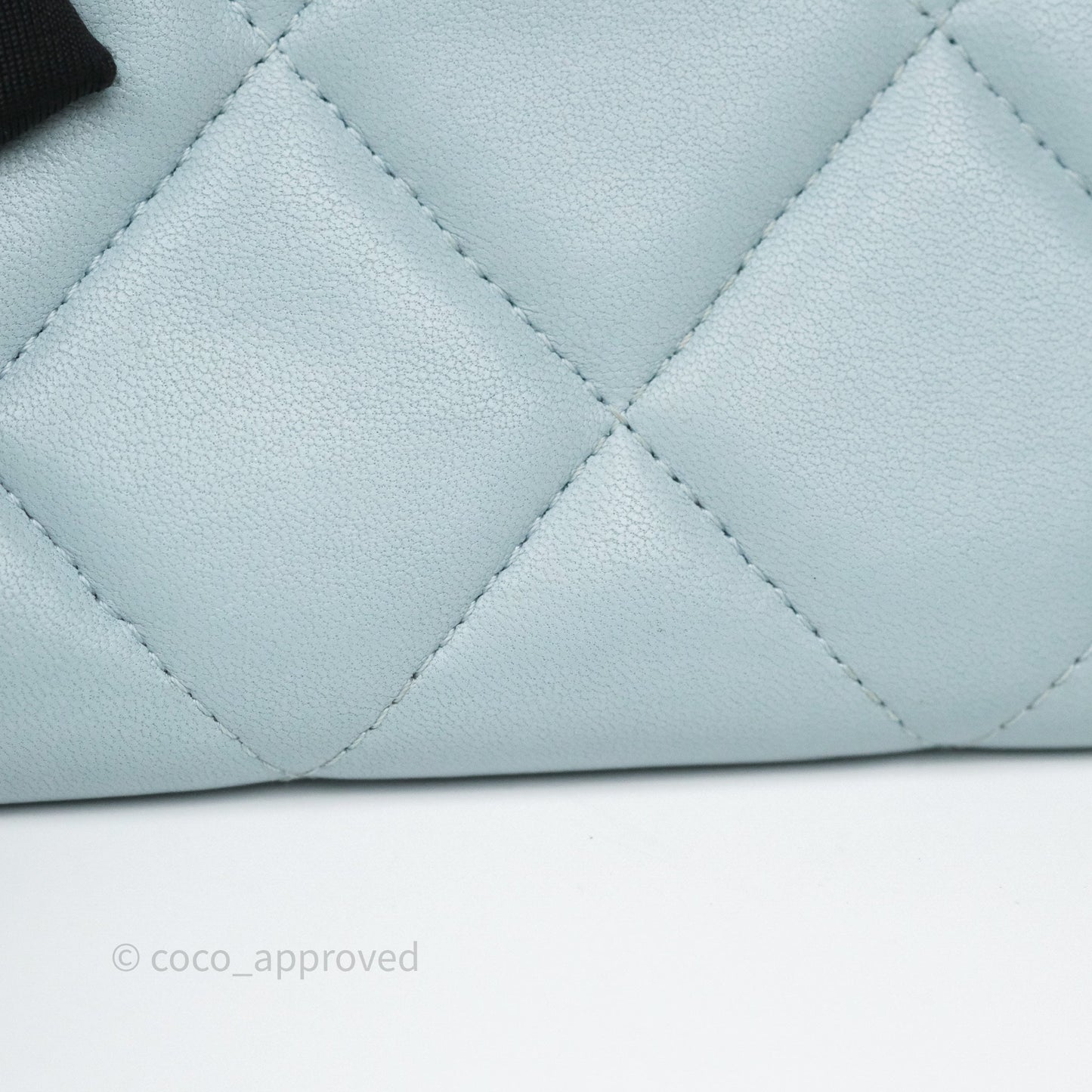 Chanel 19 Flap Card Holder Light Blue Lambskin