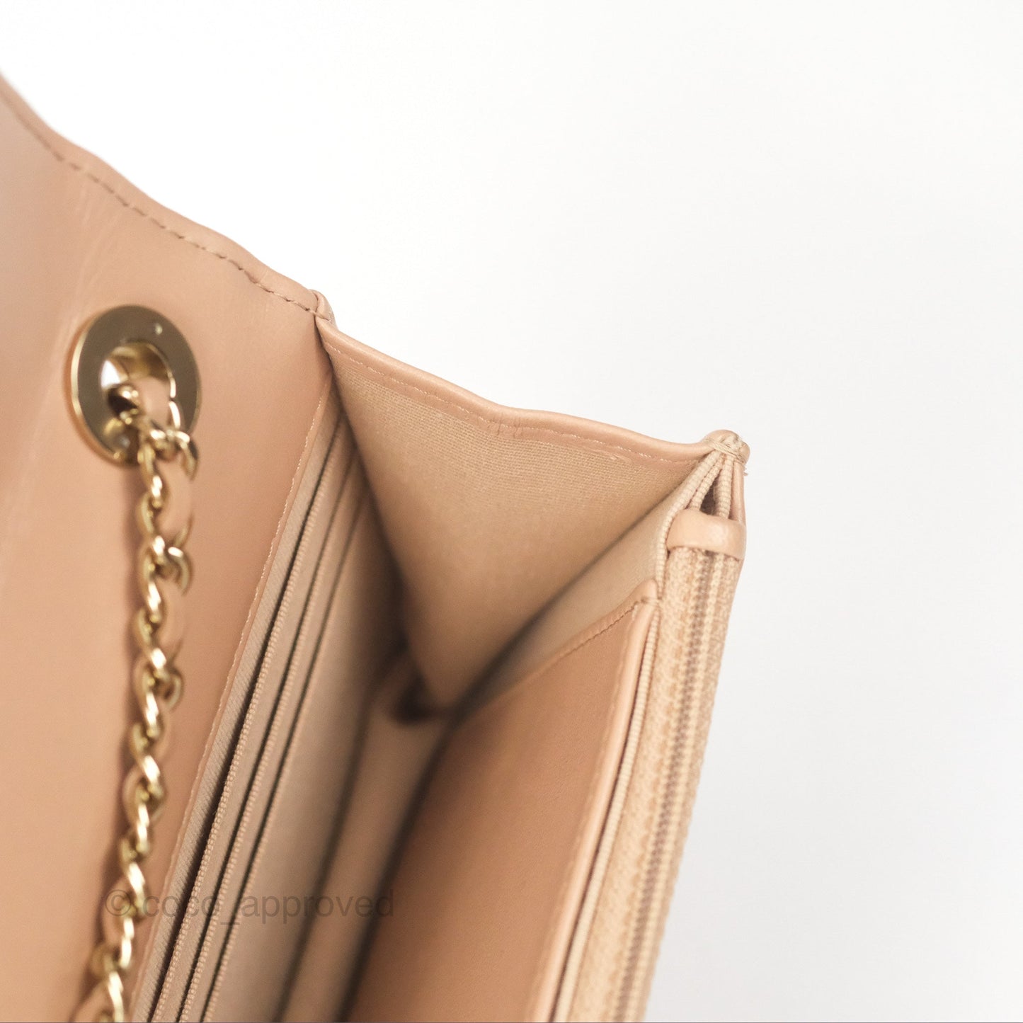 Chanel Trendy CC WOC Quilted Beige Lambskin Gold Hardware