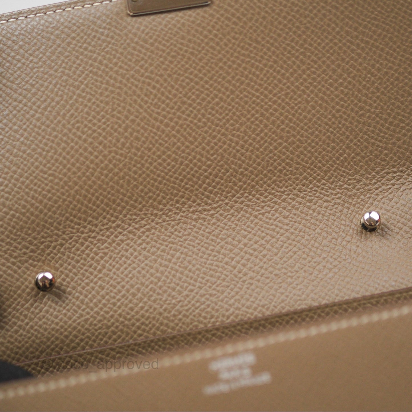 Hermès Clic 16 Wallet Etoupe 18 Epsom Palladium Hardware