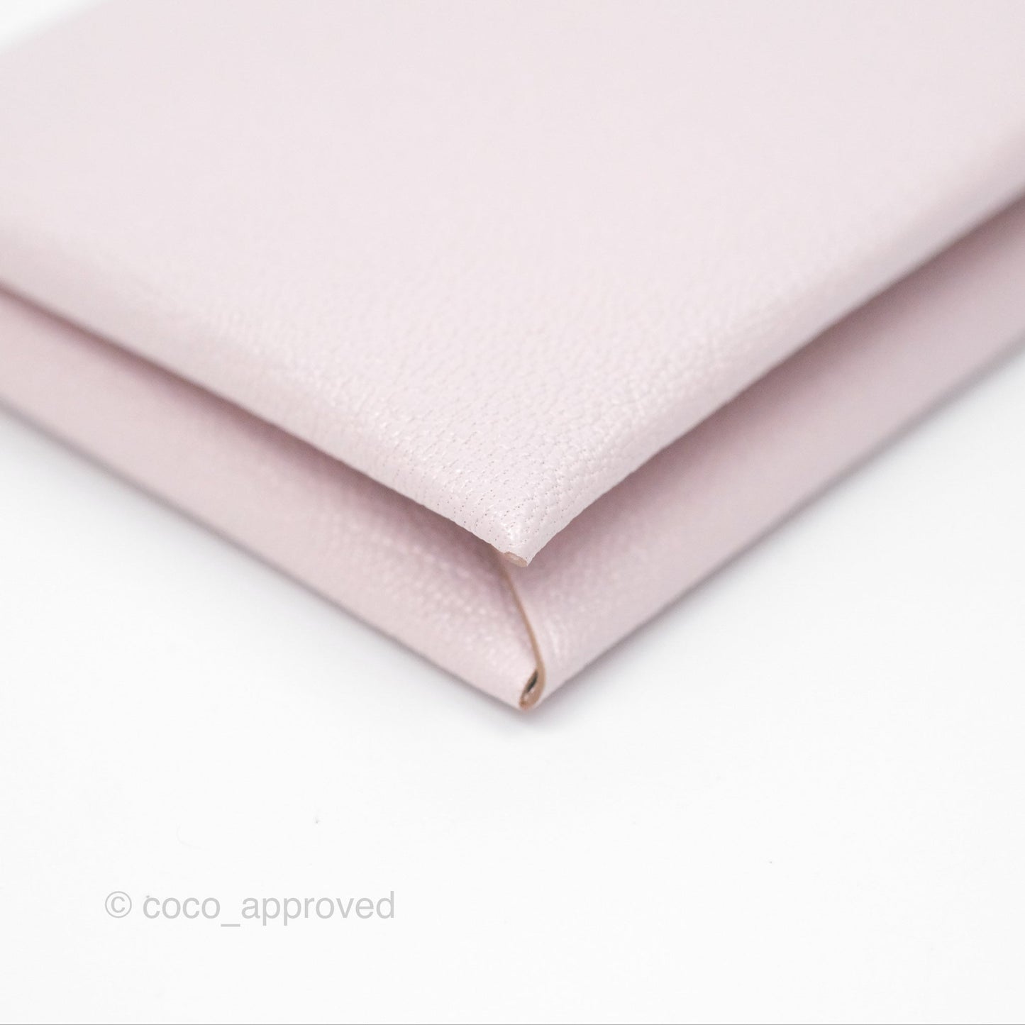 Hermès Calvi Card Holder Mauve Pale Chevre Mysore