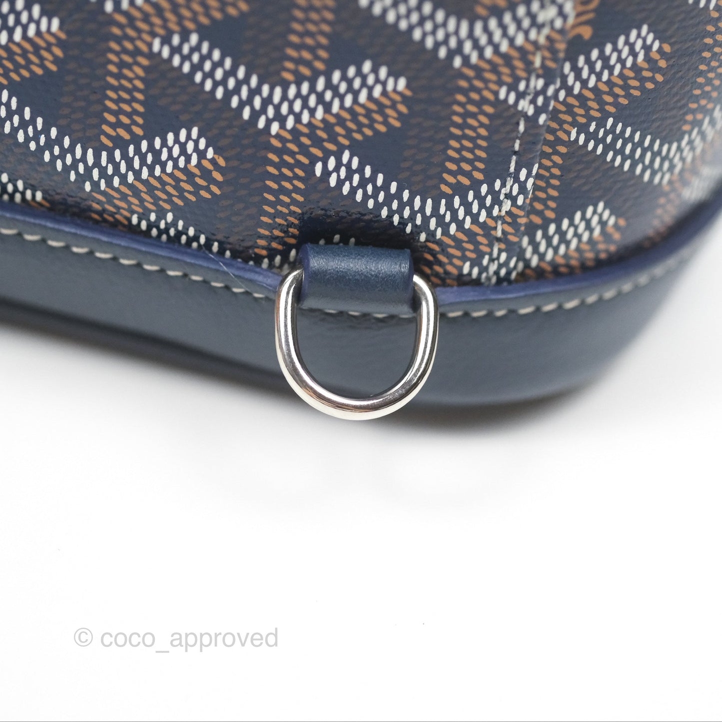 Goyard Mini Alpin Backpack Navy Blue Goyardine Calfskin