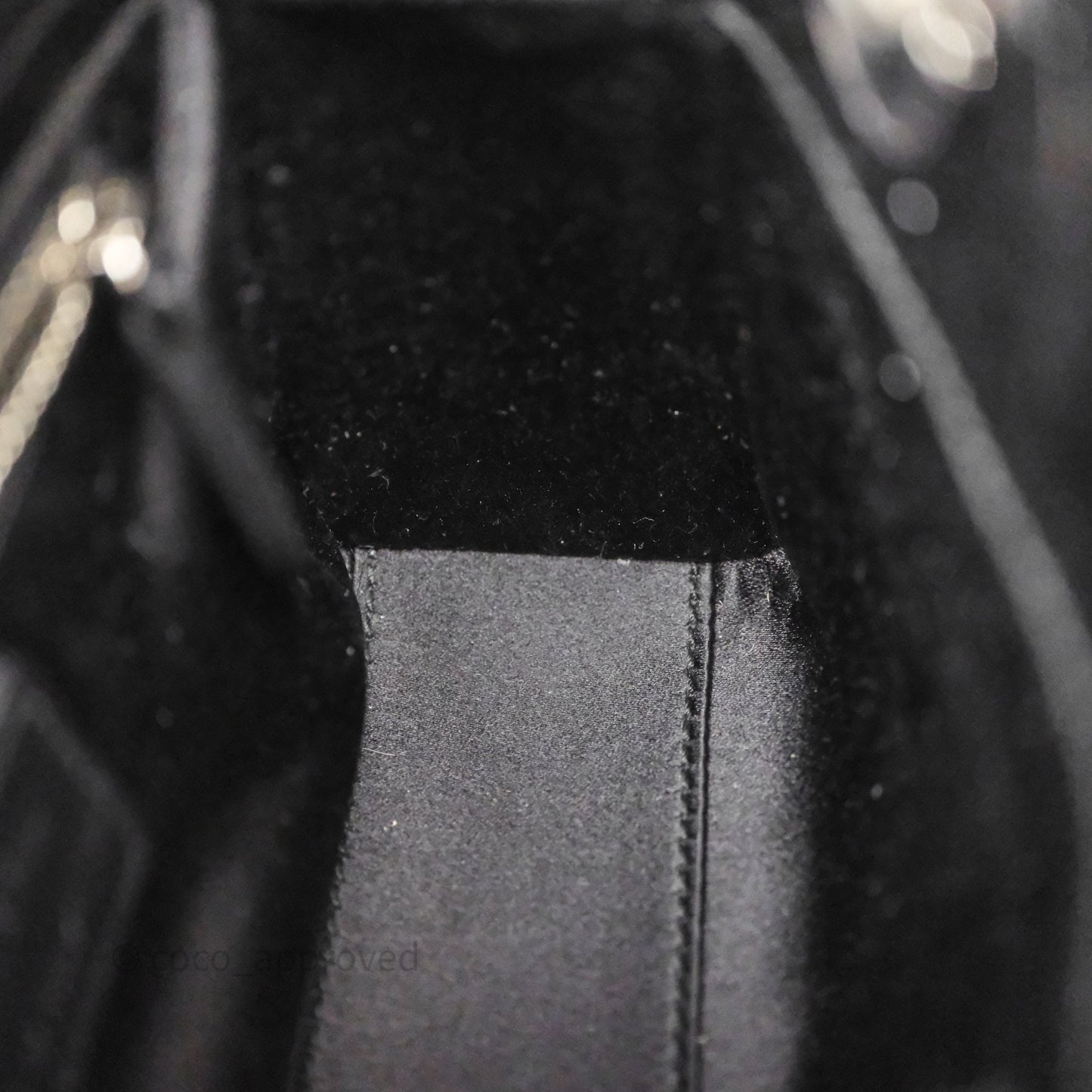 Christian Dior Mini Lady Dior Bag Black Strass Cannage Satin Silver Hardware