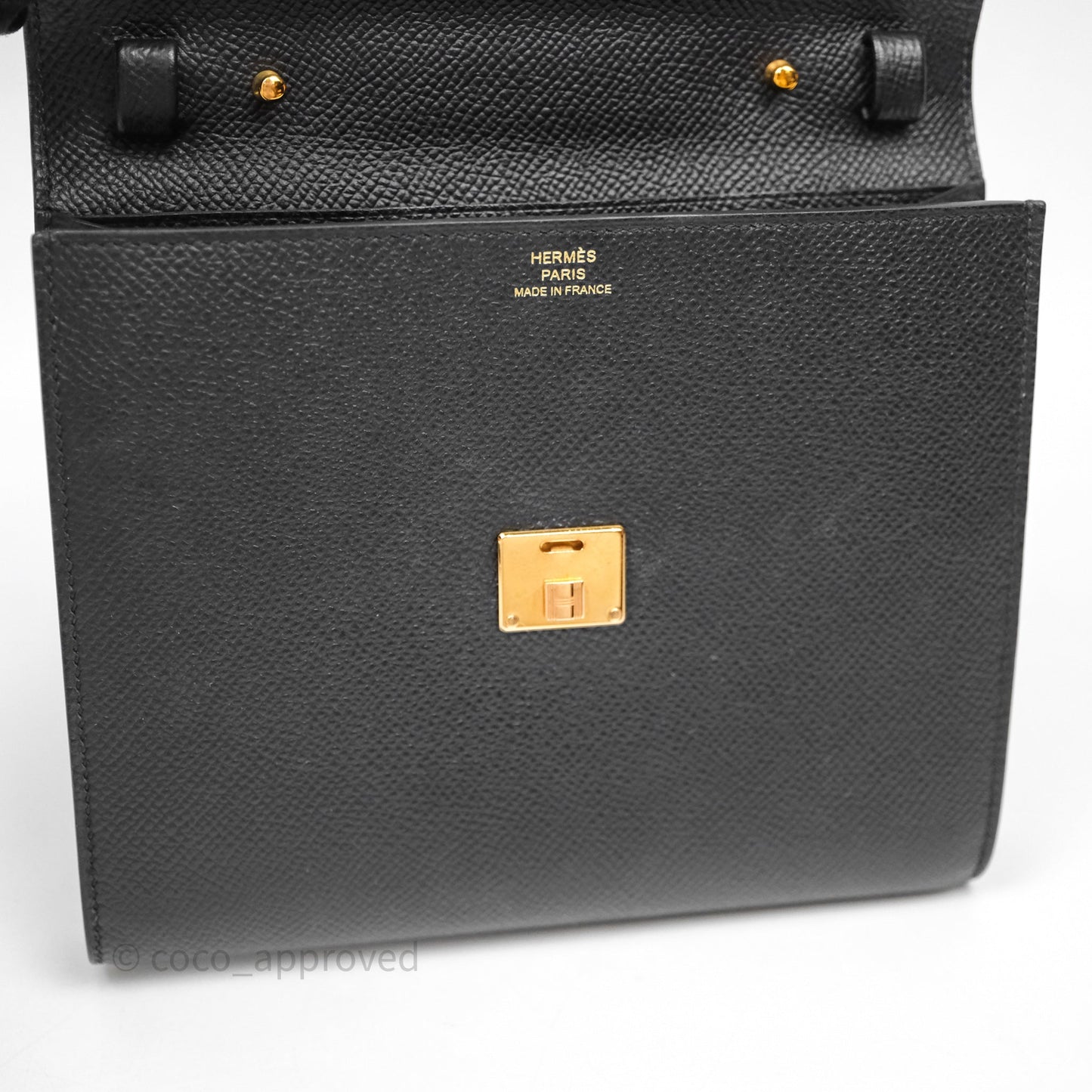 Hermès Clic 16 Wallet On Chain Noir Epsom Gold Hardware