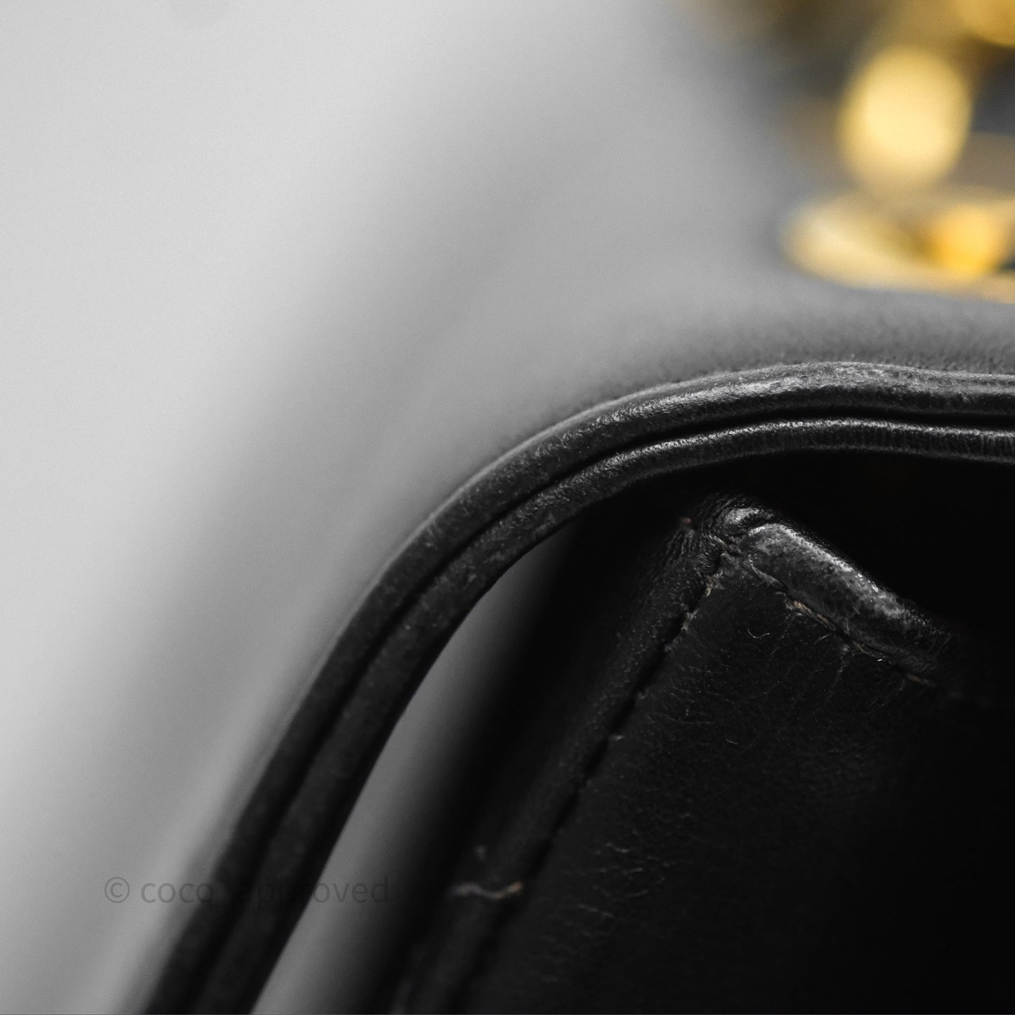 Chanel Vintage Maxi Quilted CC Flap Bag Black Lambskin Gold Hardware