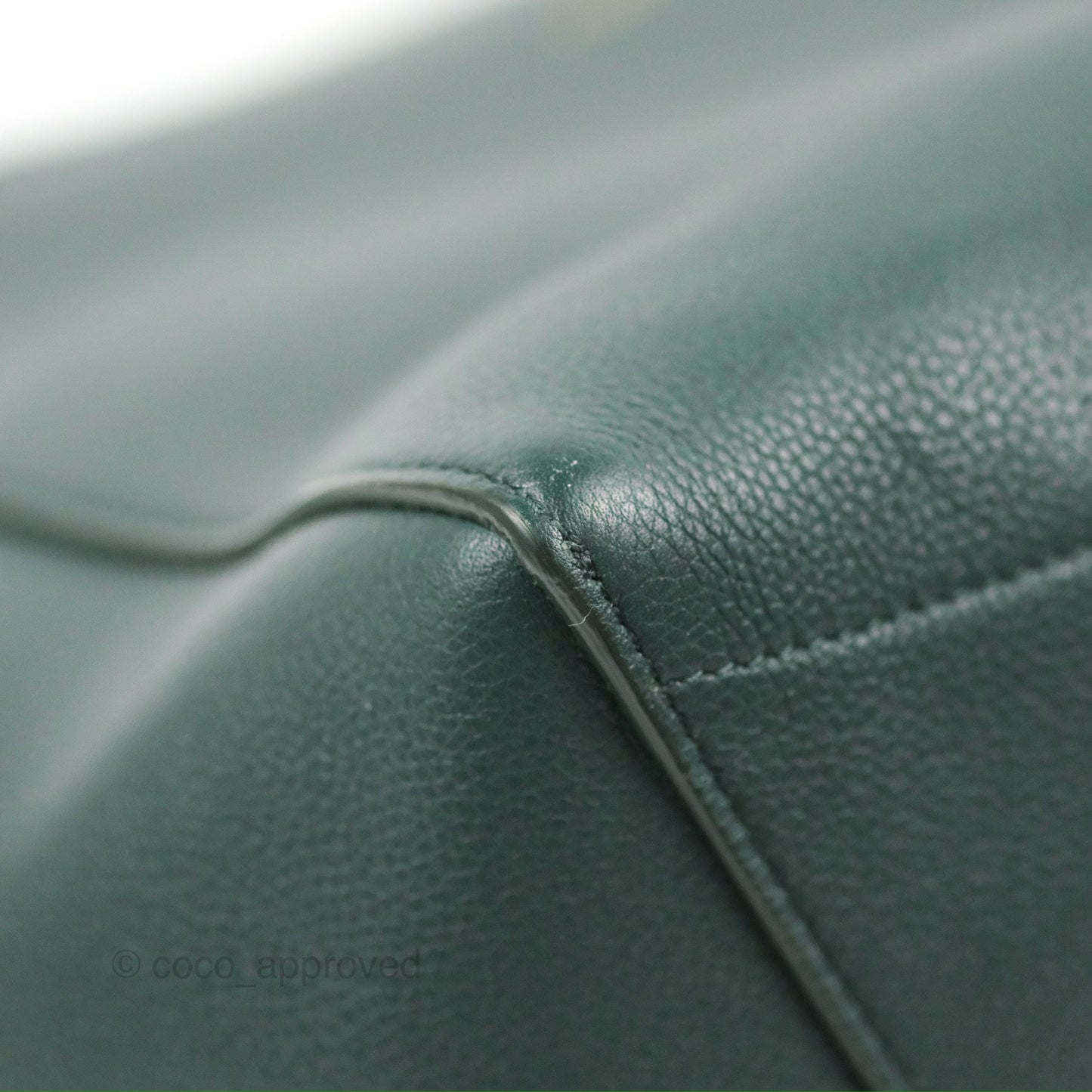 Celine Sangle Bucket Bag Grained Calfskin Dark Green