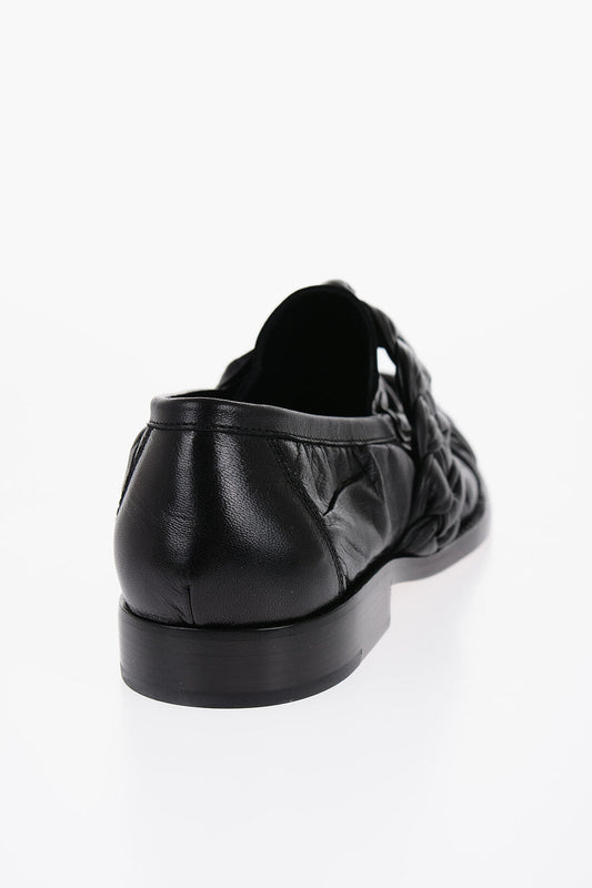 Luxury Bottega Veneta Soft Leather Astraire Loafers With Braided Detail