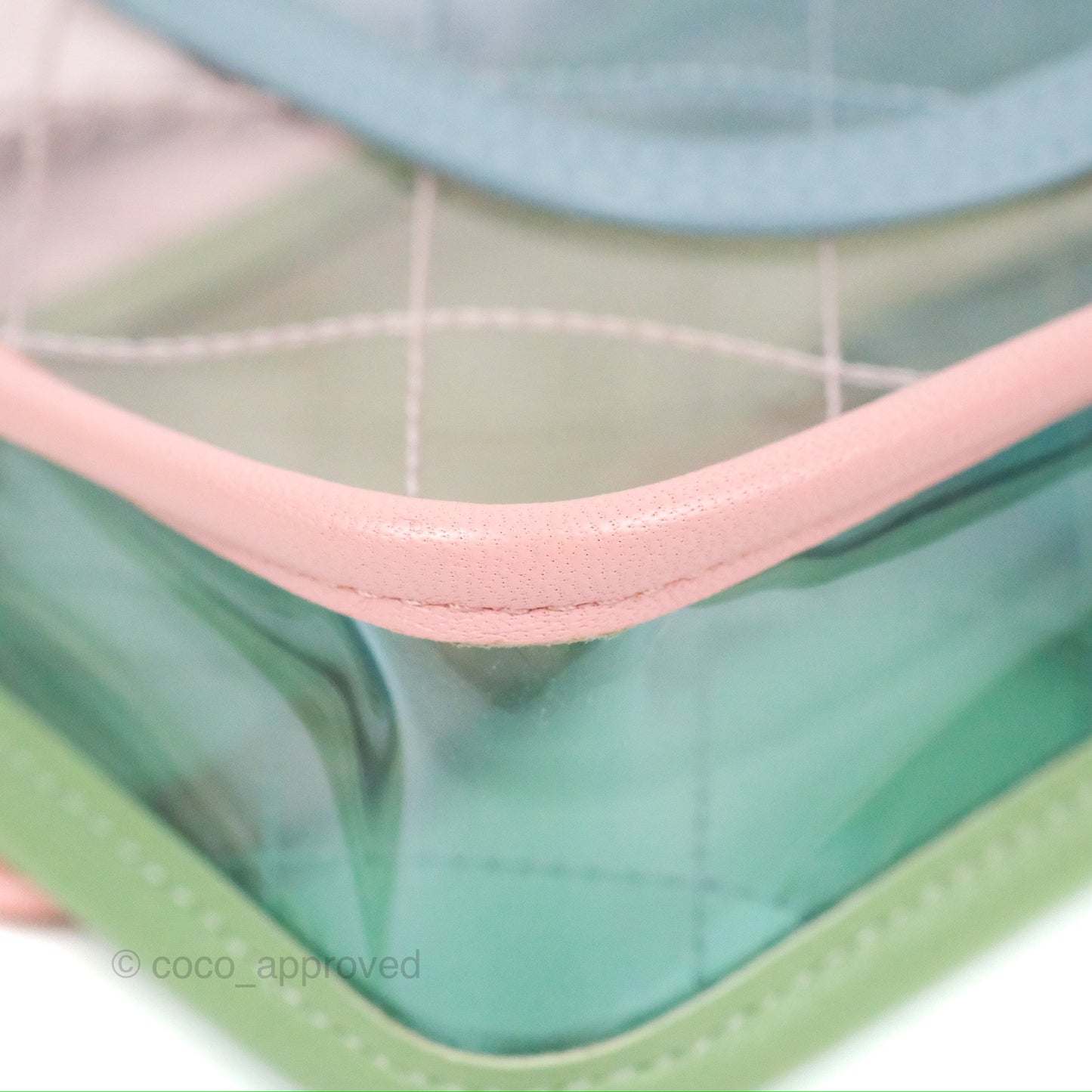 Chanel Mini Coco Splash Flap Bag PVC Lambskin Pink/Blue/Green Silver Hardware
