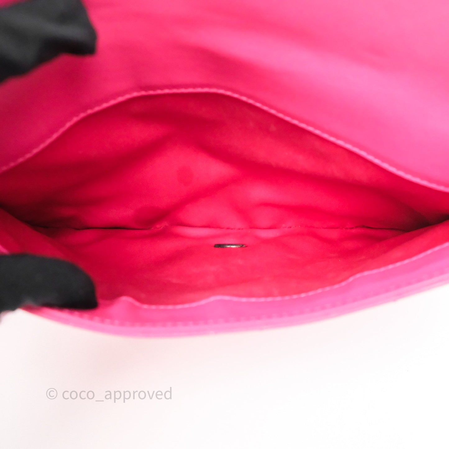 Chanel Stitched Double Flap Bag Pink Calfskin Silver Hardware