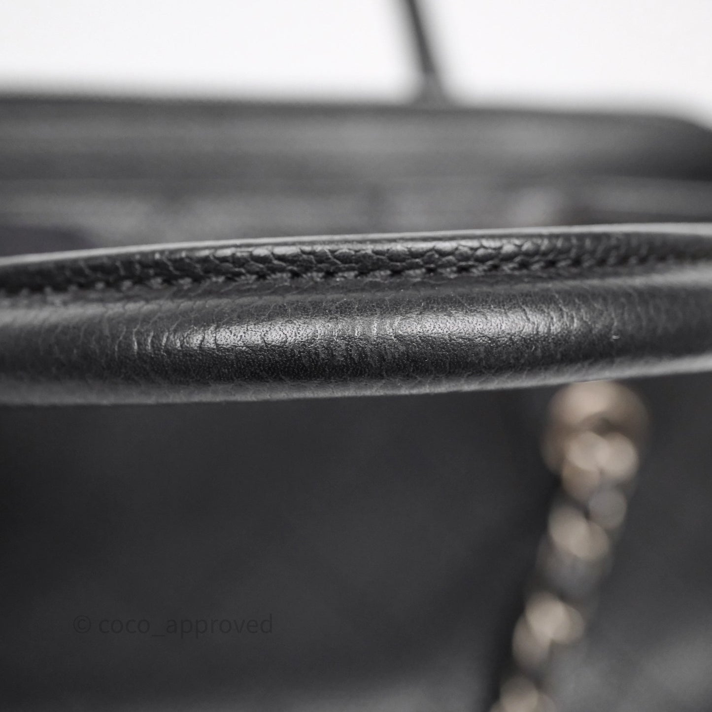 Chanel Quilted Shopping Tote Black Caviar Ruthenium Hardware