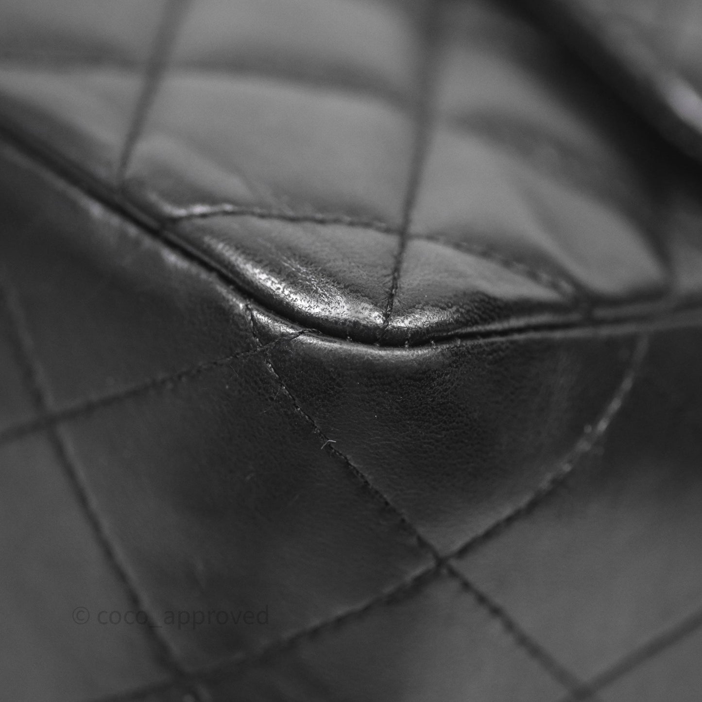 Chanel Jumbo Single Flap Black Lambskin Silver Hardware