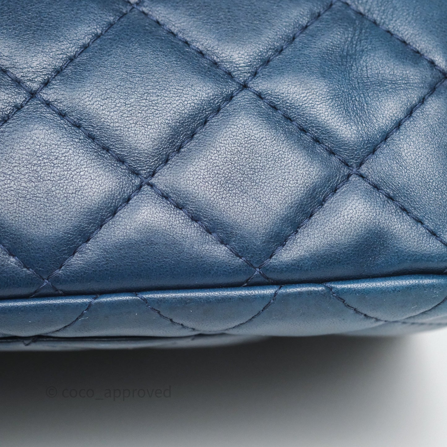 Chanel Reissue 227 Quilted Navy Lambskin Ruthenium Hardware